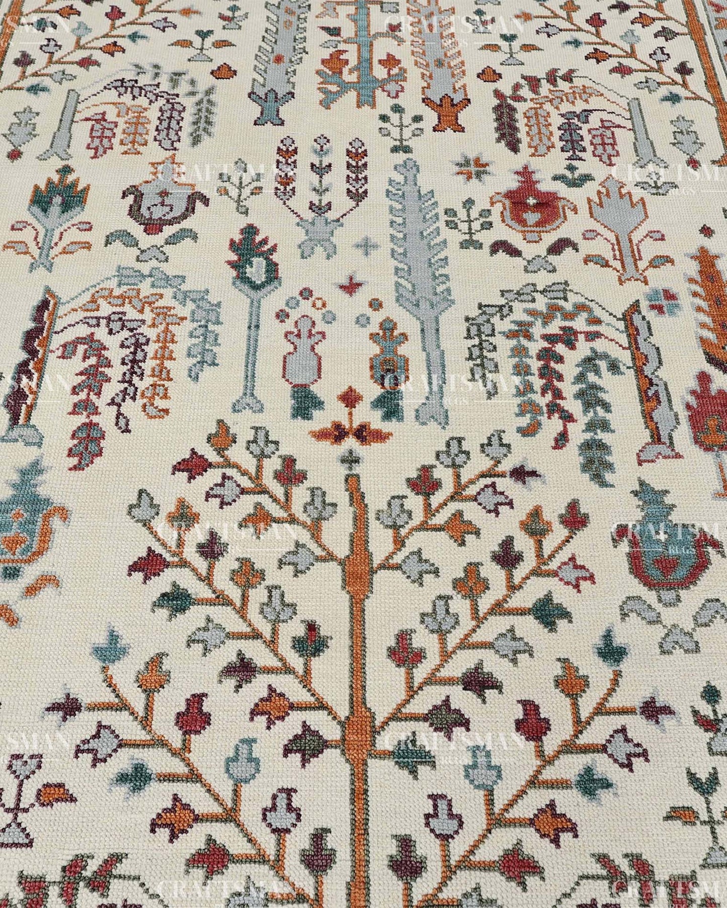 Anatolia Wool Hand-Knotted Oushak-Inspired Rug