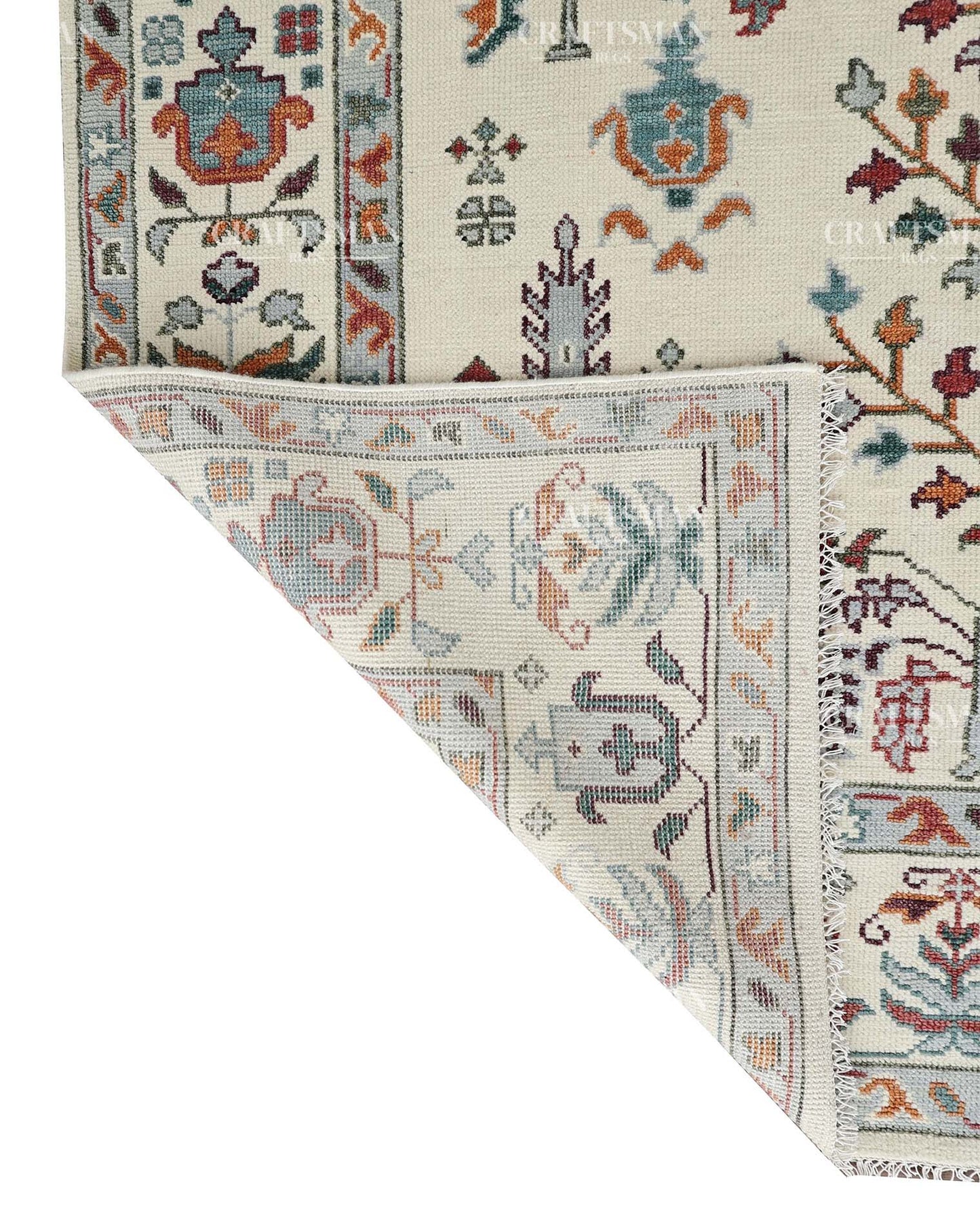 Anatolia Wool Hand-Knotted Oushak-Inspired Rug