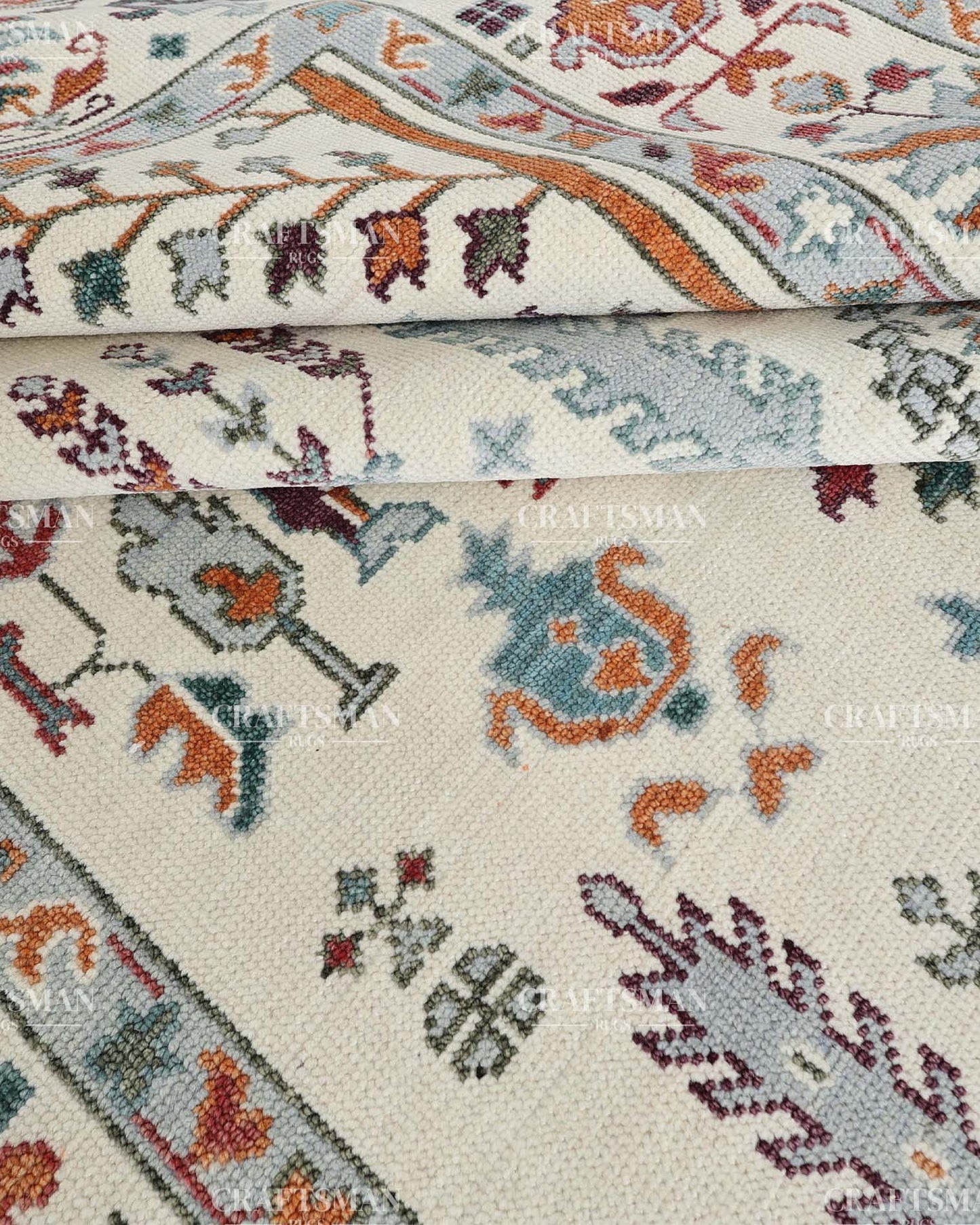 Anatolia Wool Hand-Knotted Oushak-Inspired Rug