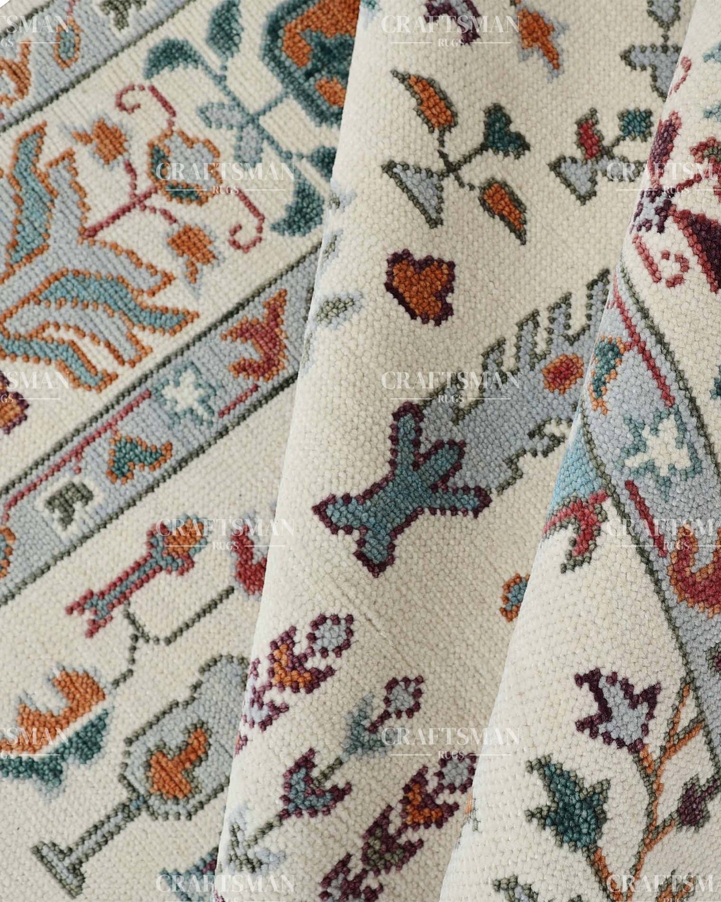 Anatolia Wool Hand-Knotted Oushak-Inspired Rug