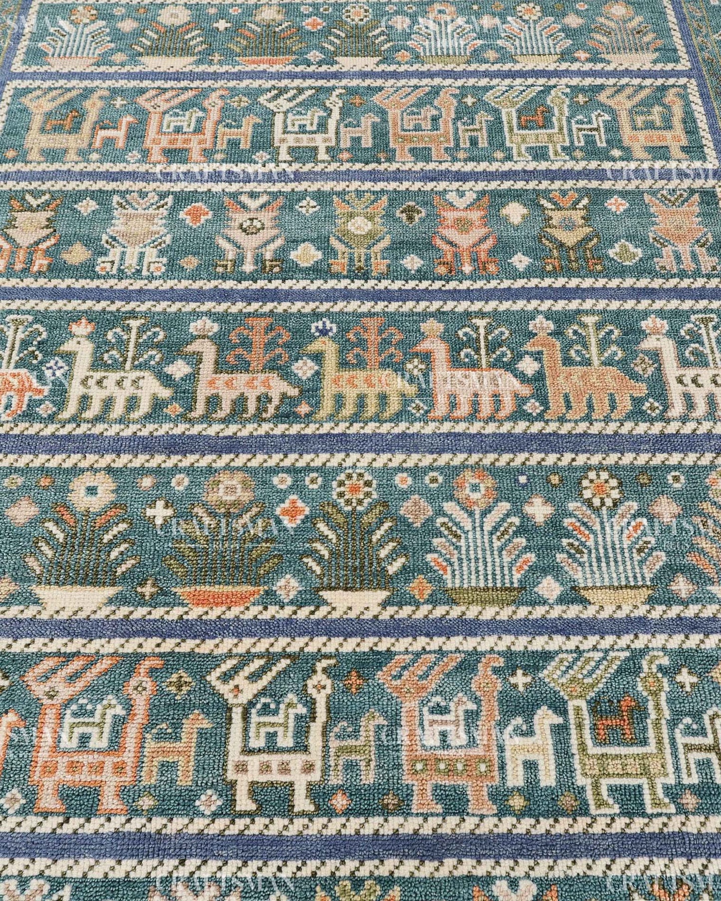 Izmir Wool Hand-Knotted Oushak-Inspired Rug