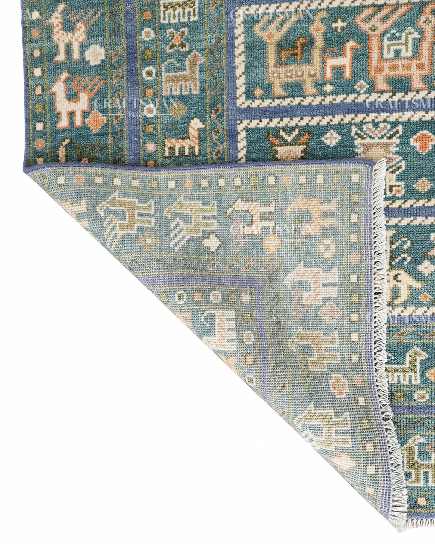 Izmir Wool Hand-Knotted Oushak-Inspired Rug