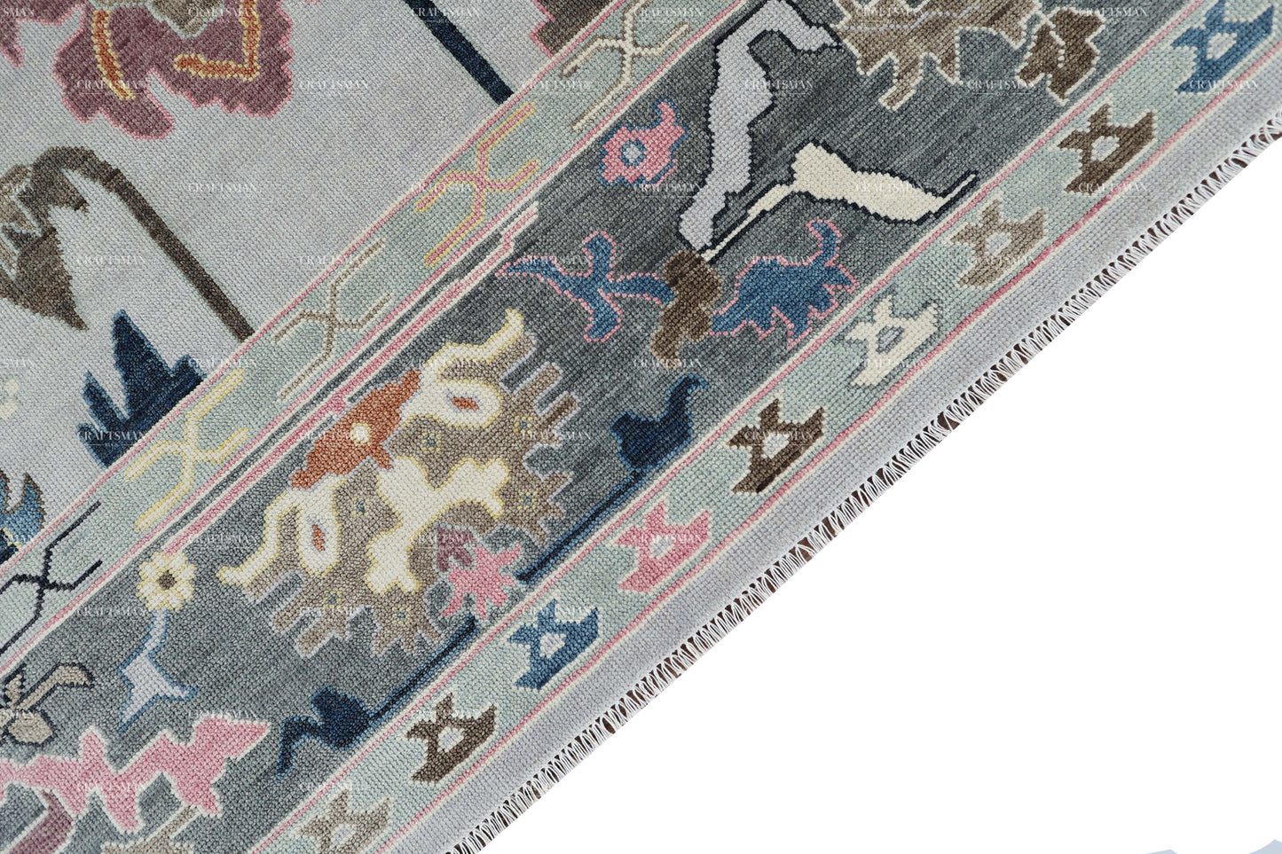 Sultana Wool Hand-Knotted Oushak-Inspired Rug
