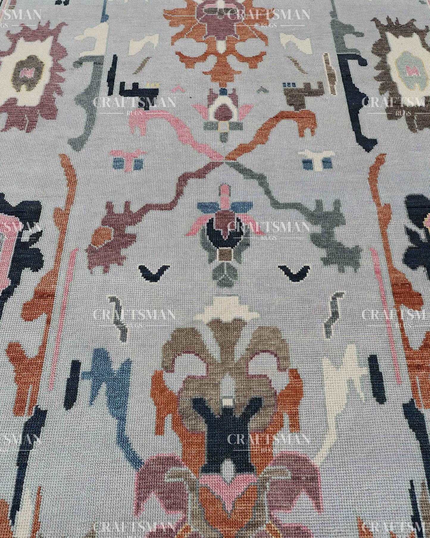 Sultana Wool Hand-Knotted Oushak-Inspired Rug