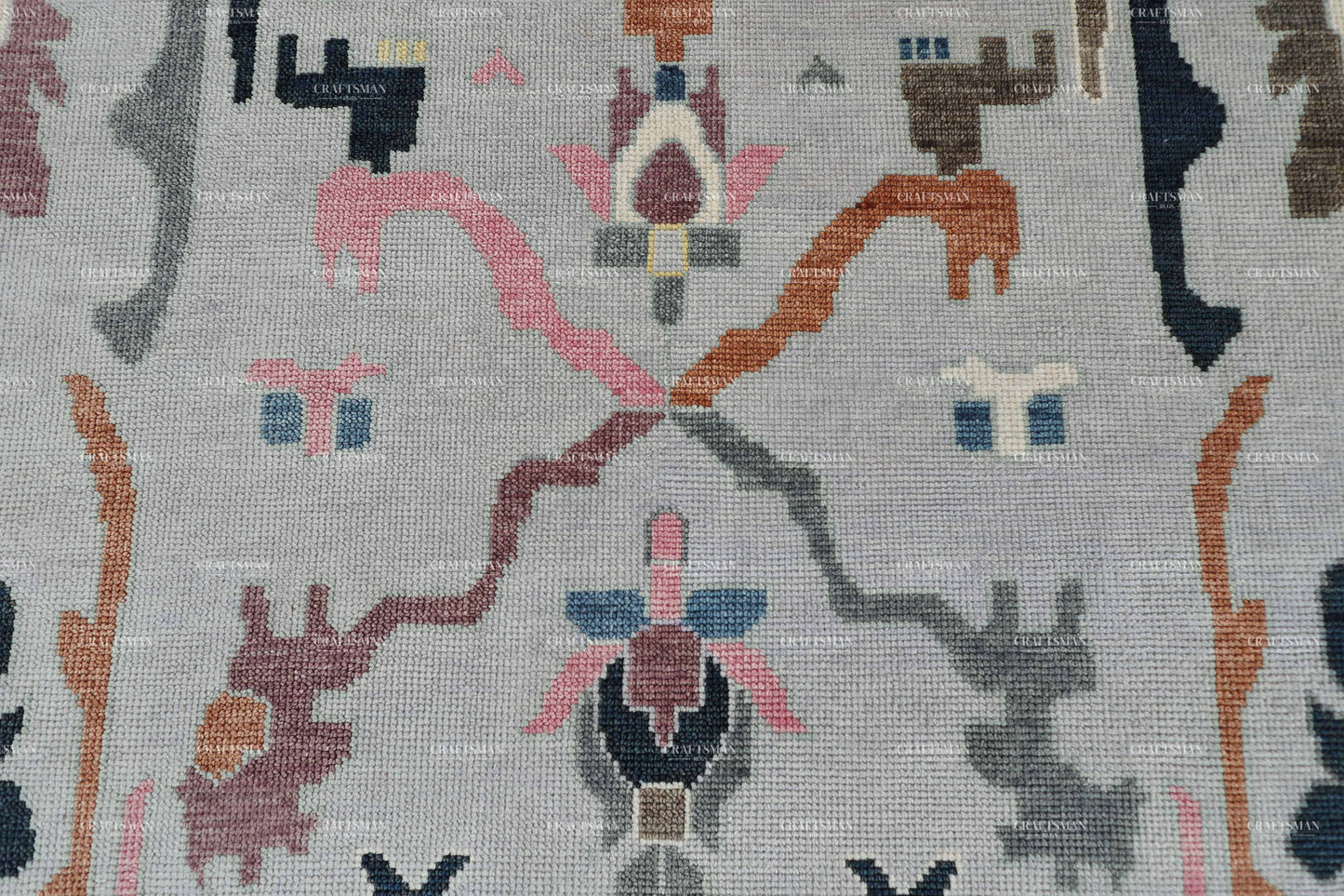 Sultana Wool Hand-Knotted Oushak-Inspired Rug