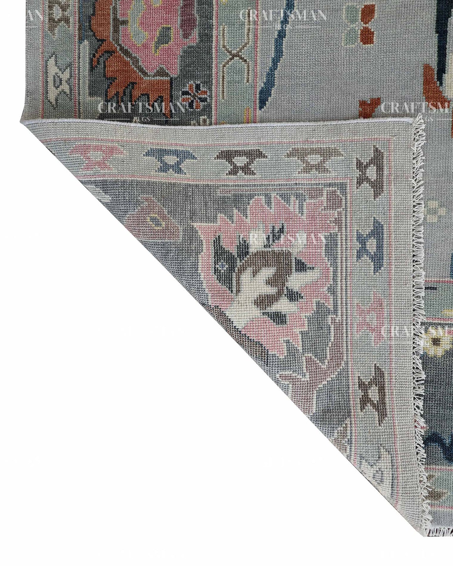 Sultana Wool Hand-Knotted Oushak-Inspired Rug