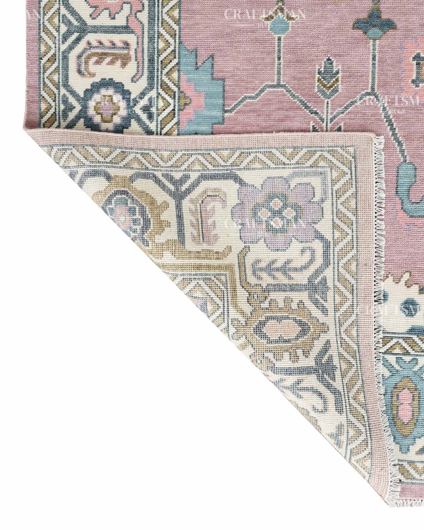 Kalyra Wool Hand-Knotted Oushak-Inspired Rug