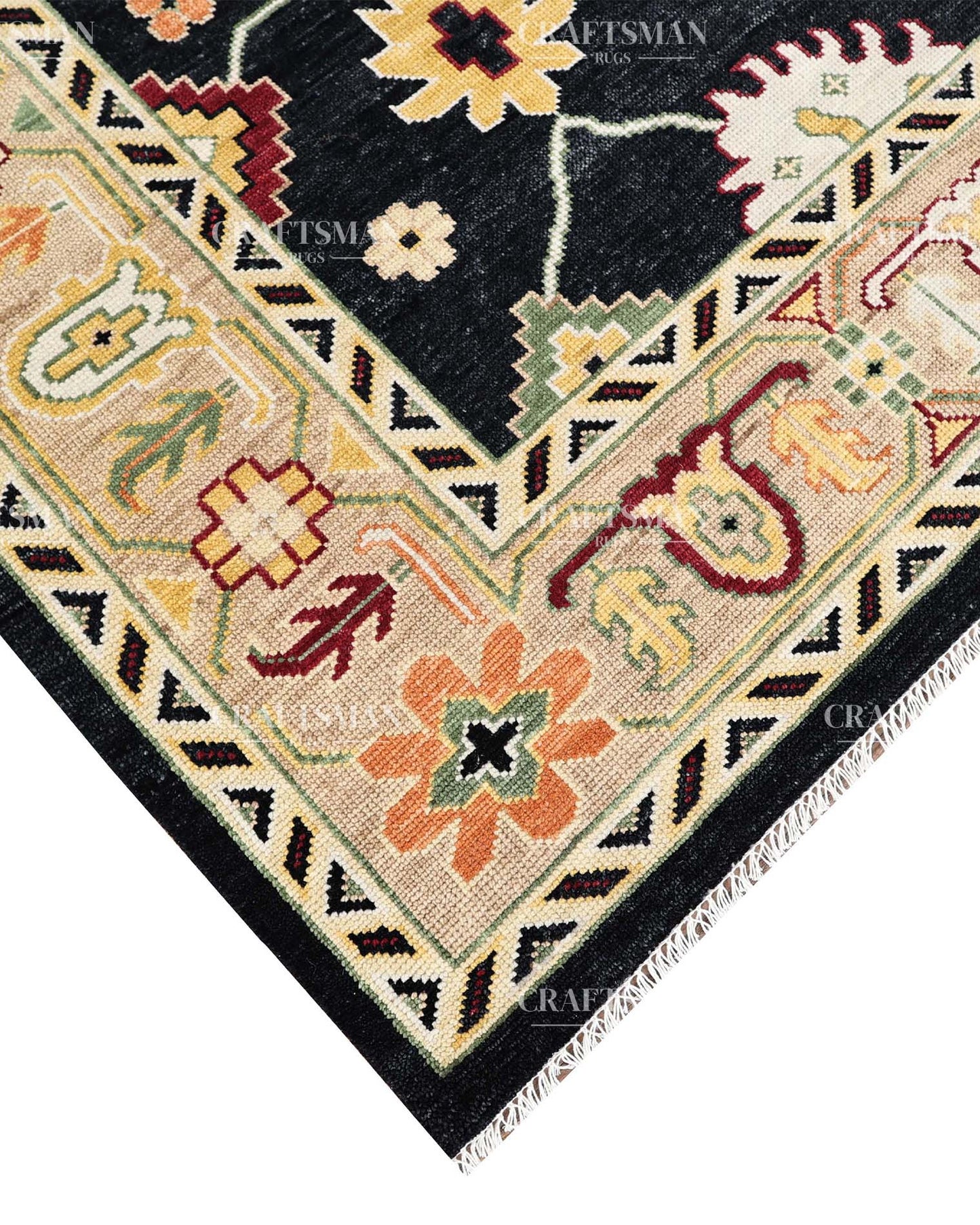 Konya Wool Hand-Knotted Oushak-Inspired Rug