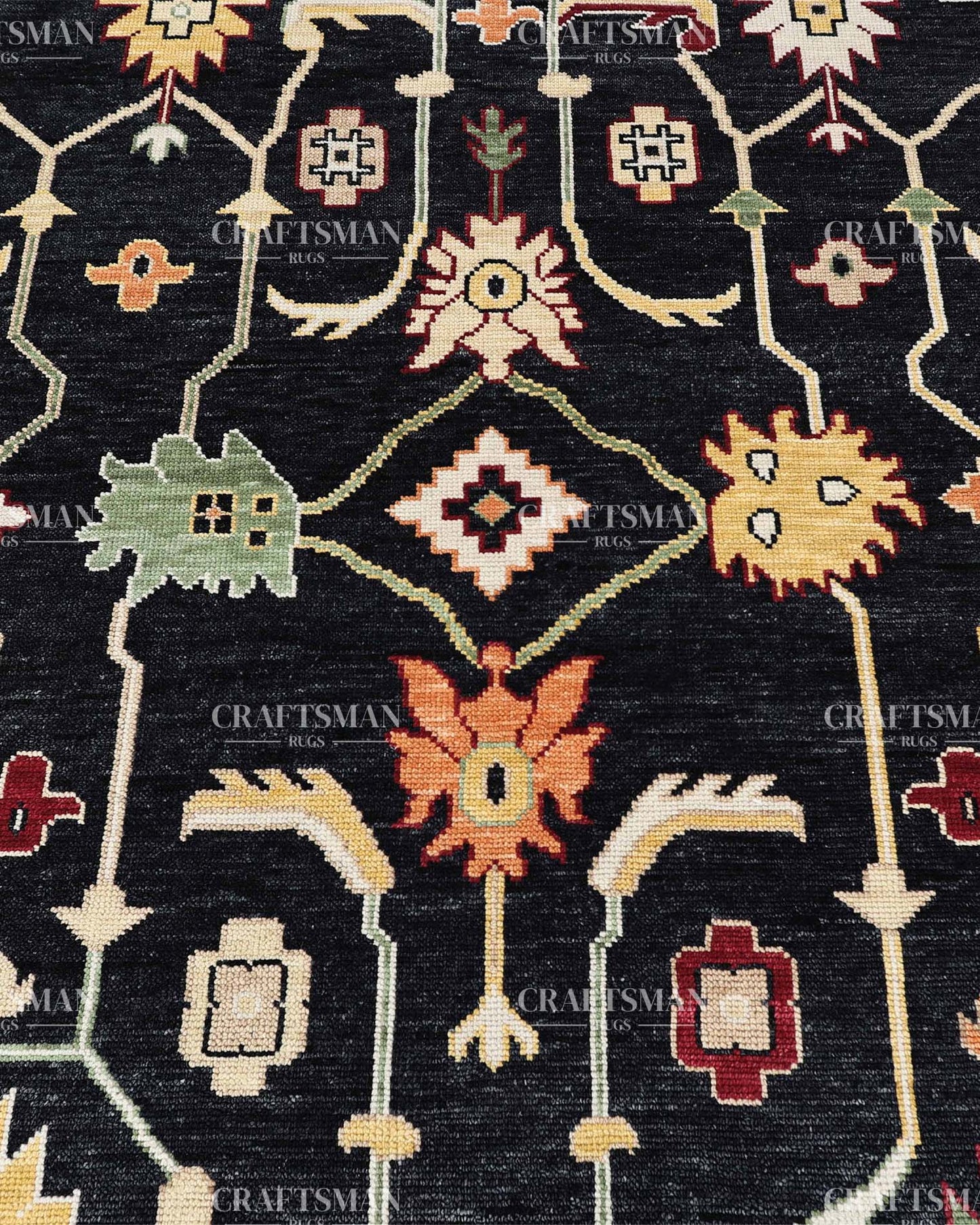 Konya Wool Hand-Knotted Oushak-Inspired Rug