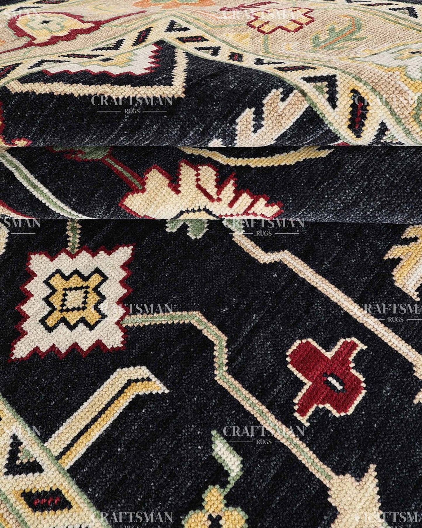 8x10 feet Wool Hand-Knotted Oushak-Inspired Rug | Craftsman Rugs Exclusive