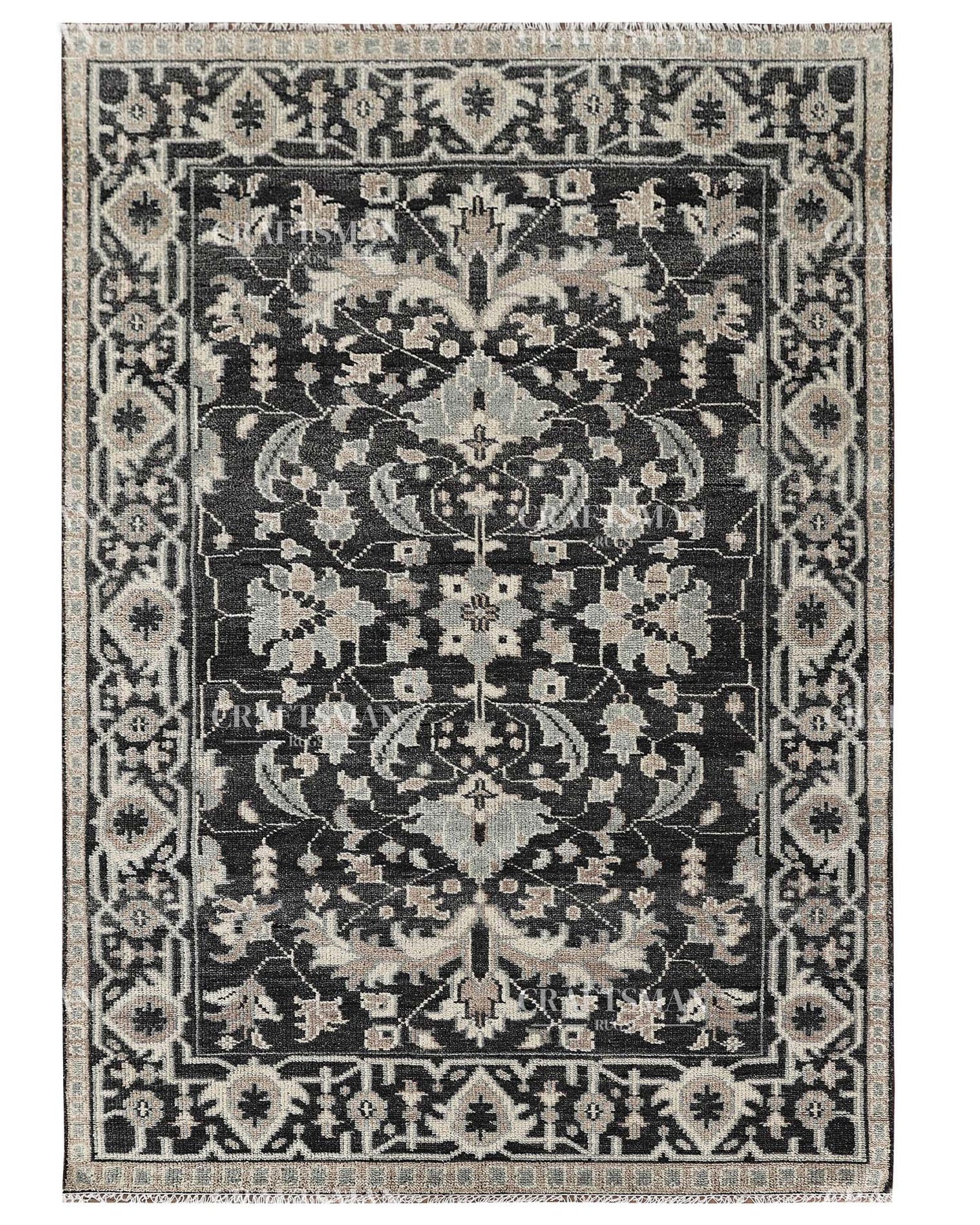 Ephesus Wool Hand-Knotted Oushak-Inspired Rug