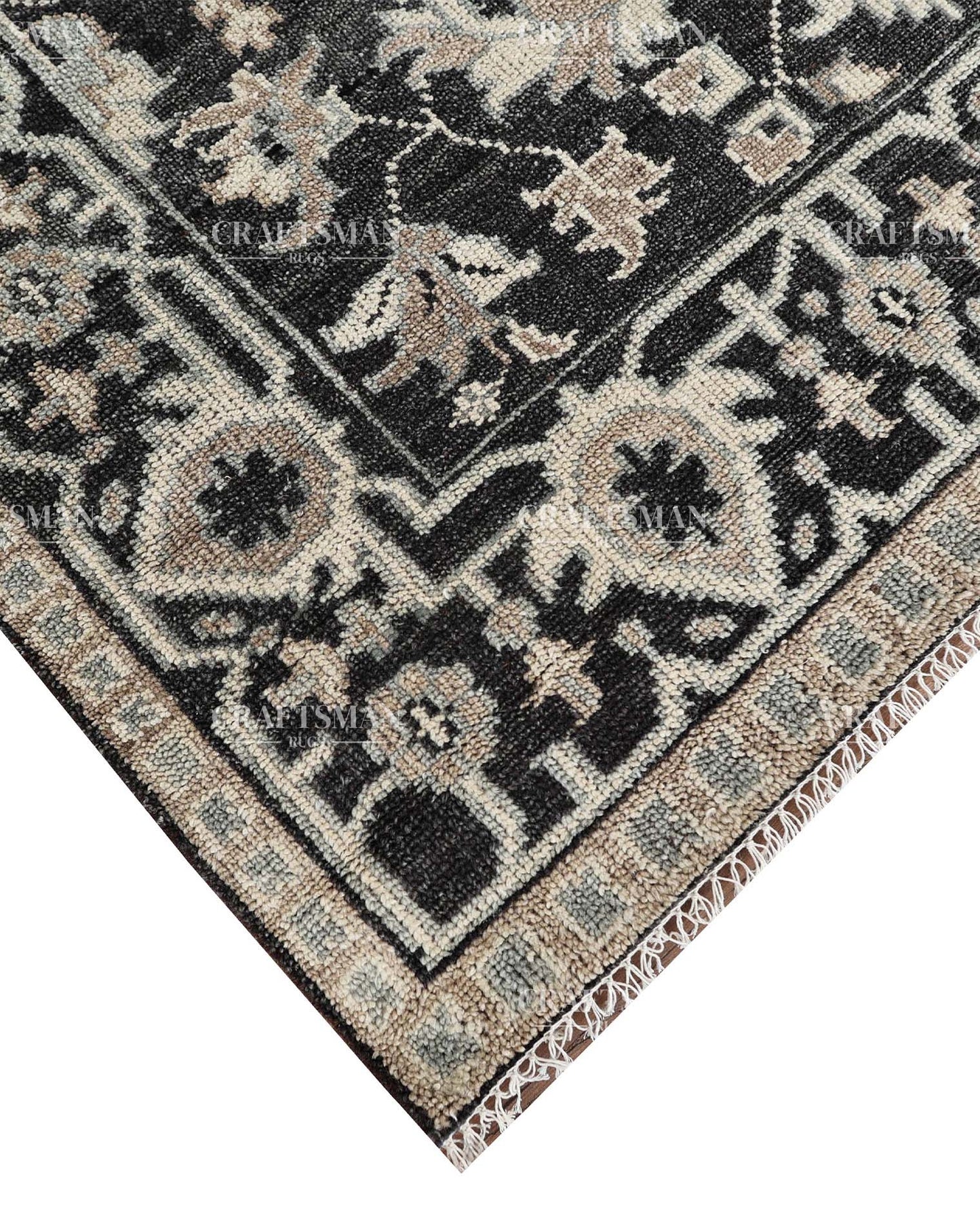 Ephesus Wool Hand-Knotted Oushak-Inspired Rug