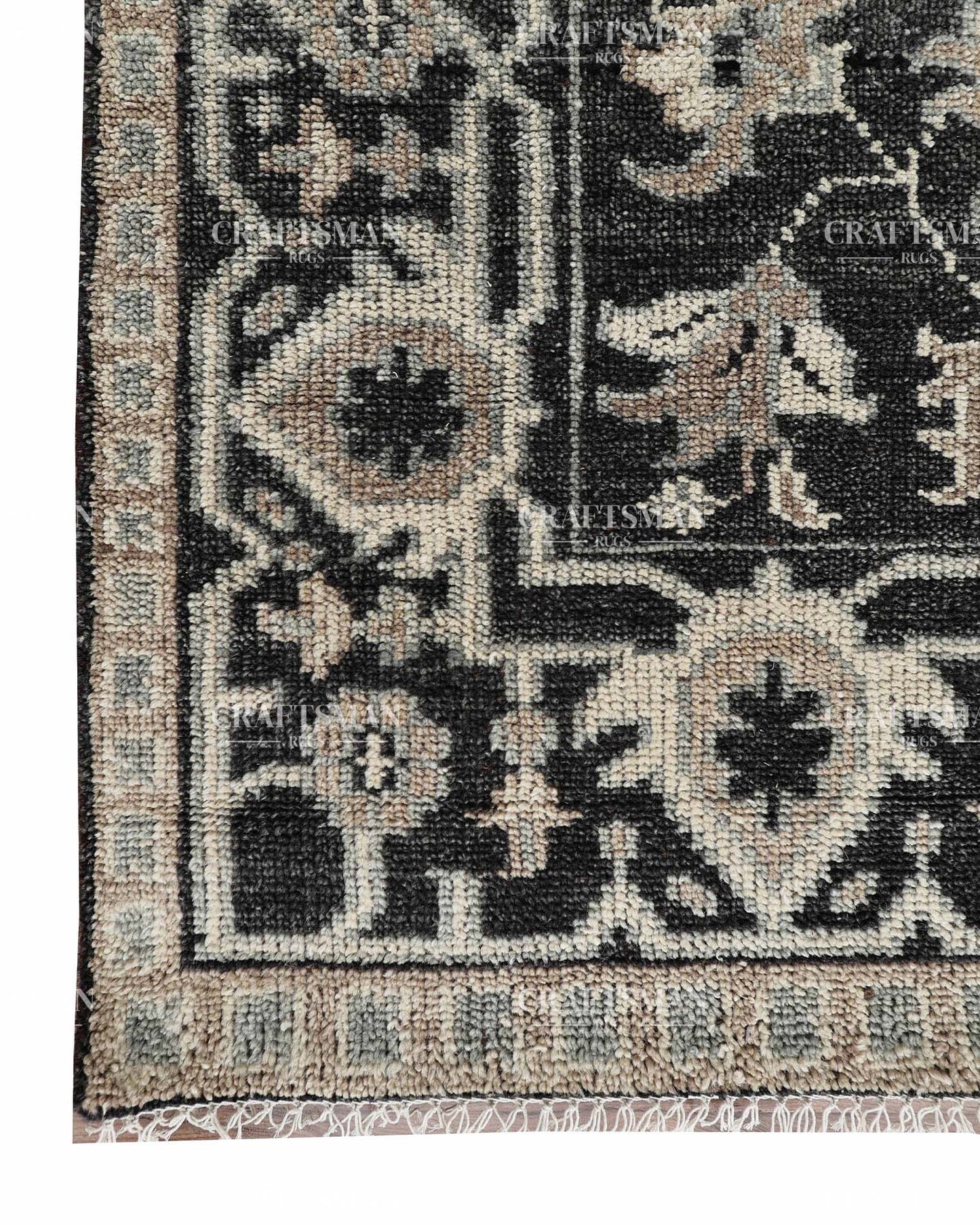 Ephesus Wool Hand-Knotted Oushak-Inspired Rug