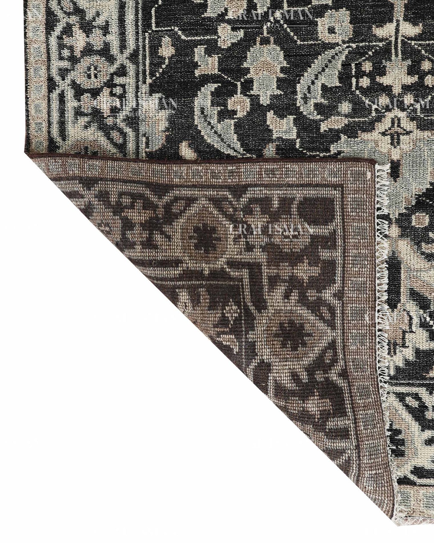 Ephesus Wool Hand-Knotted Oushak-Inspired Rug