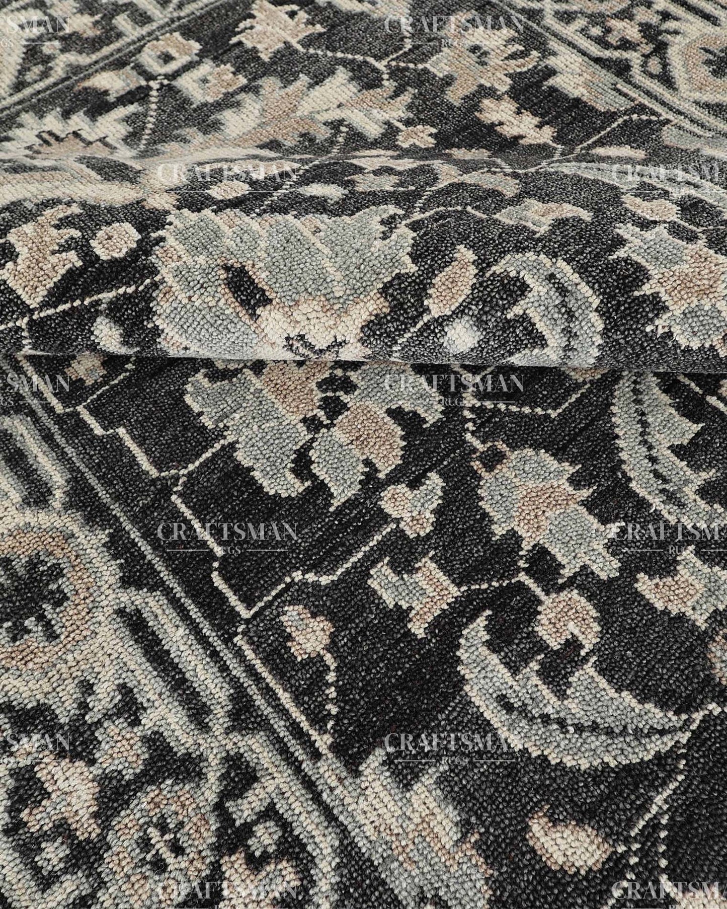 Ephesus Wool Hand-Knotted Oushak-Inspired Rug