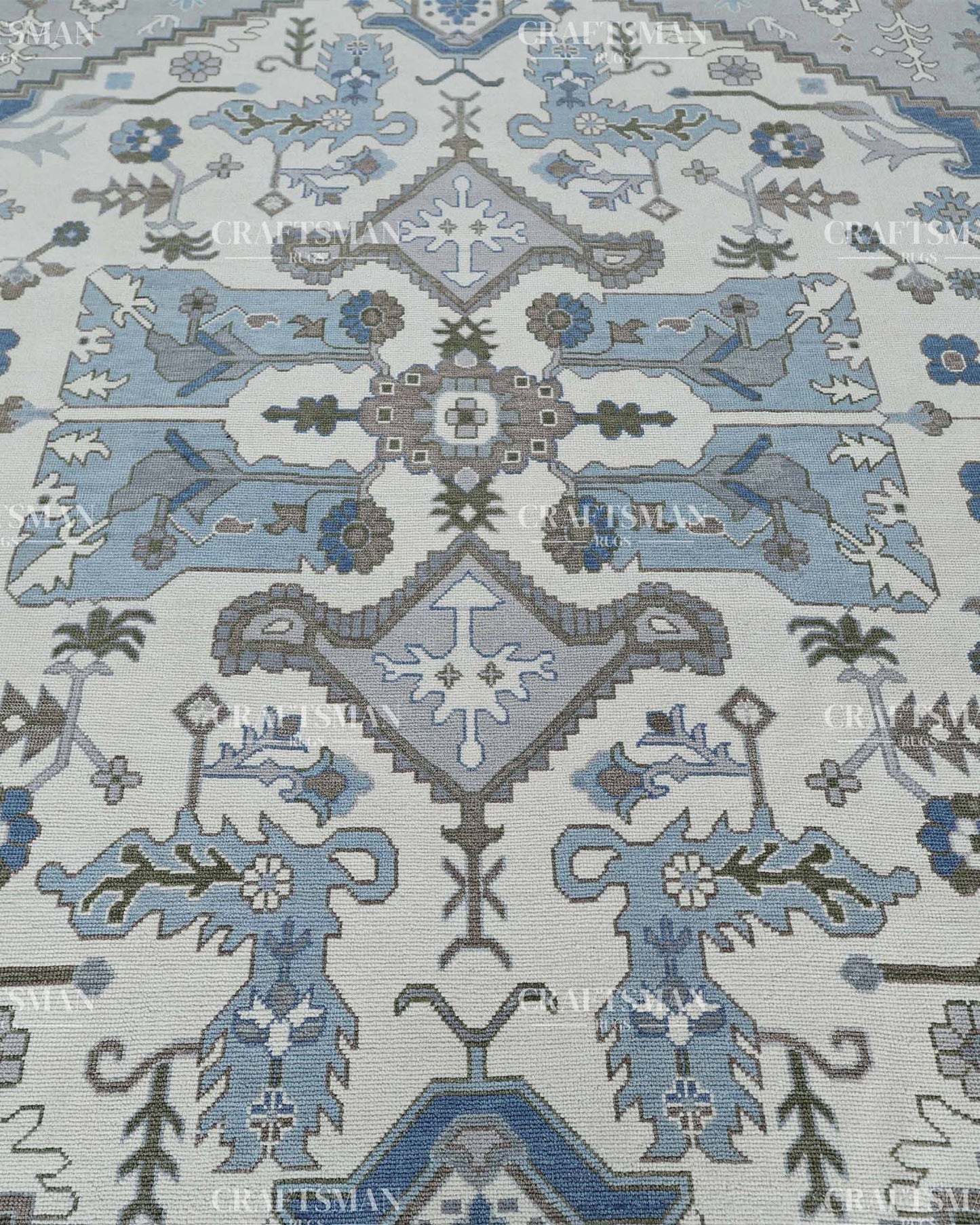 Terranova Wool Hand-Knotted Oushak-Inspired Rug