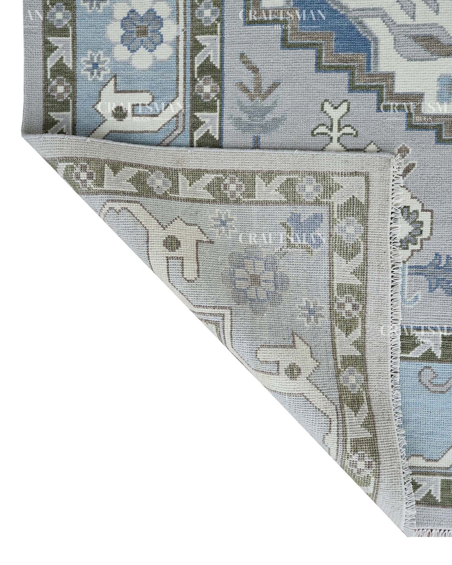 Terranova Wool Hand-Knotted Oushak-Inspired Rug