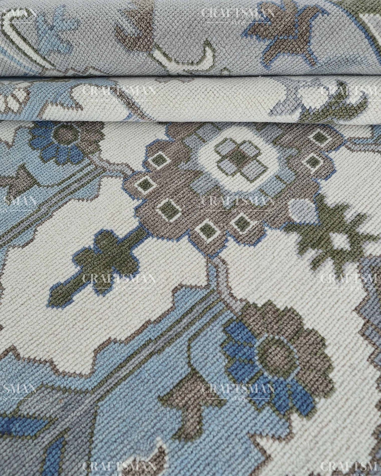 Terranova Wool Hand-Knotted Oushak-Inspired Rug