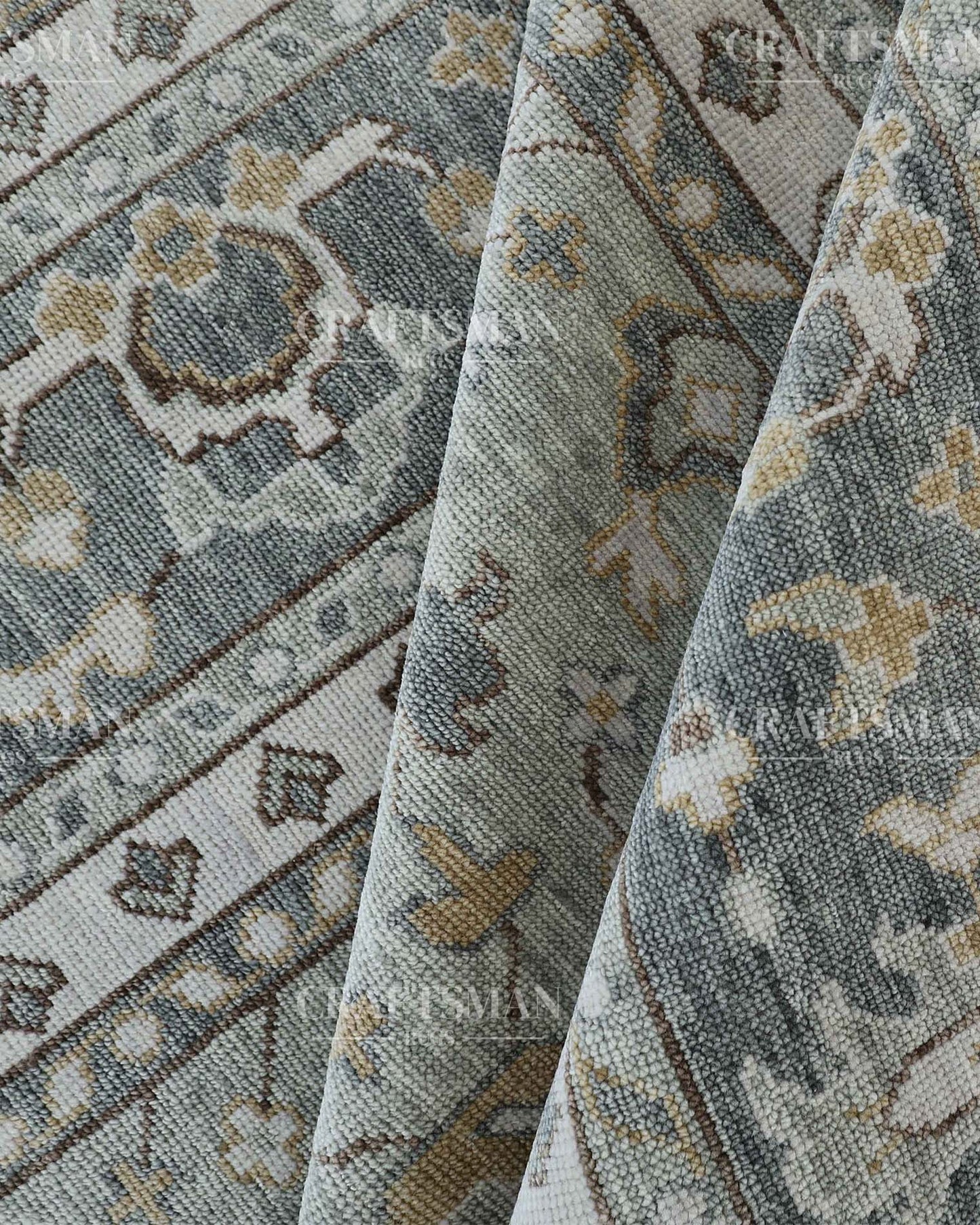 Eorin Wool Hand-Knotted Oushak-Inspired Rug