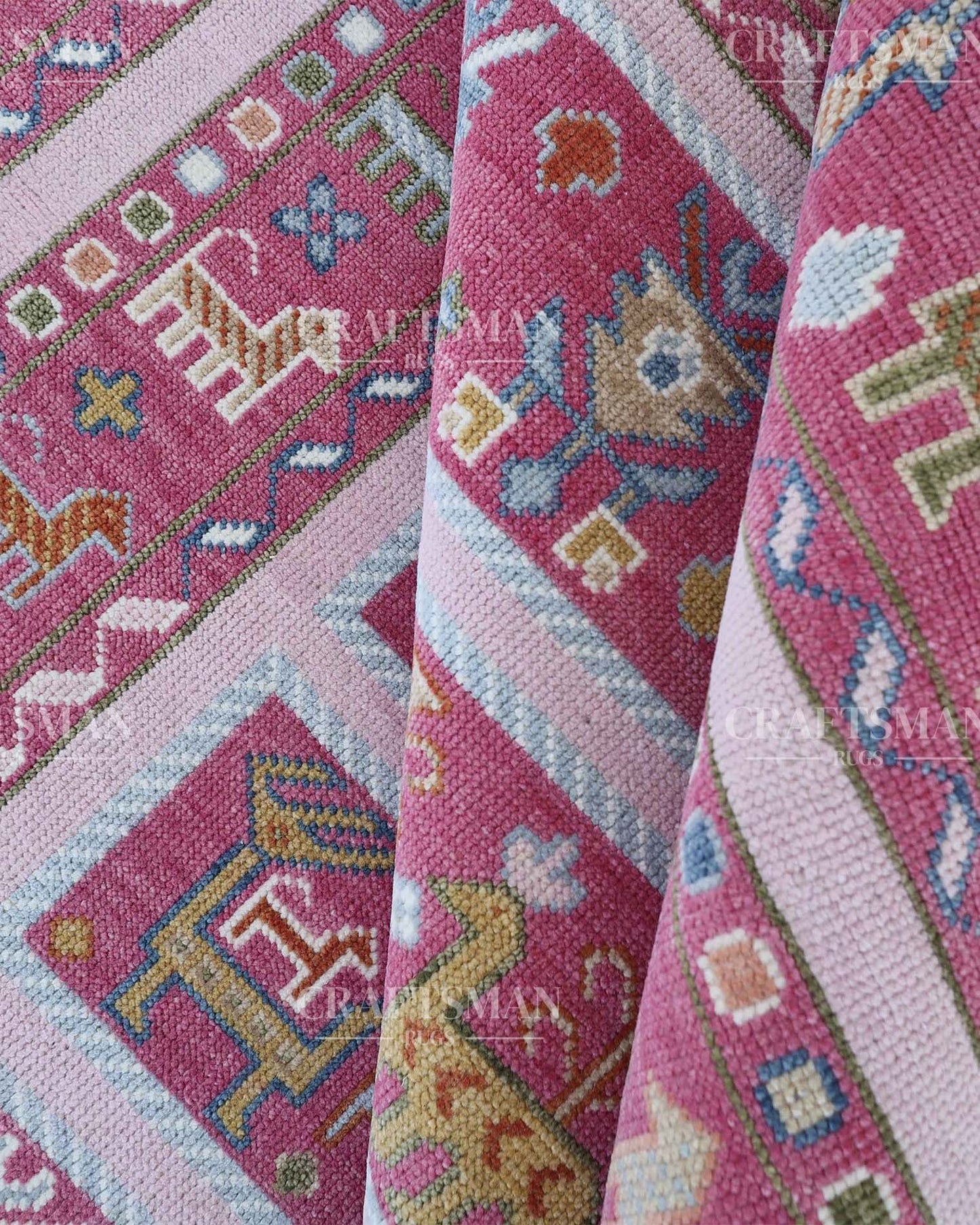 Tavris Wool Hand-Knotted Oushak-Inspired Rug