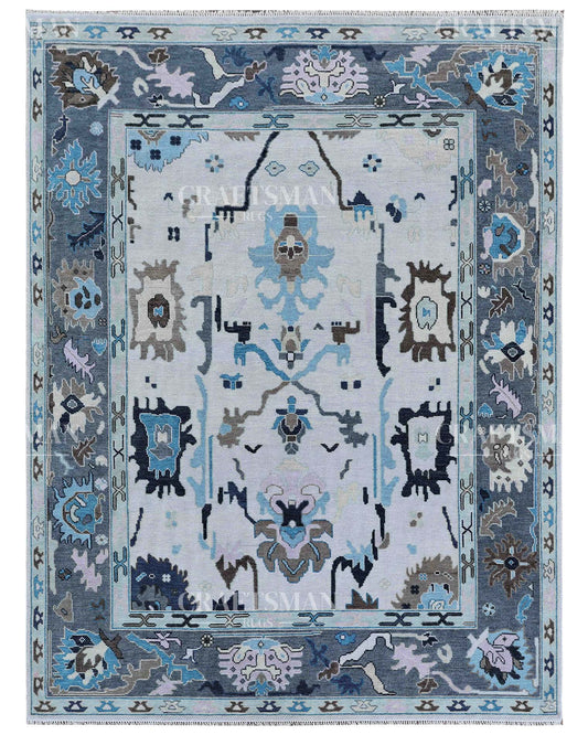 Oslin Wool Hand-Knotted Oushak-Inspired Rug