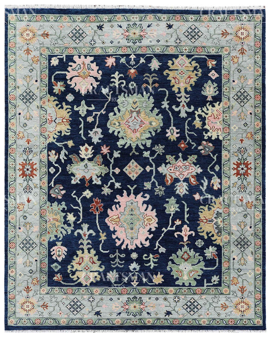 Arlis Wool Hand-Knotted Oushak-Inspired Rug
