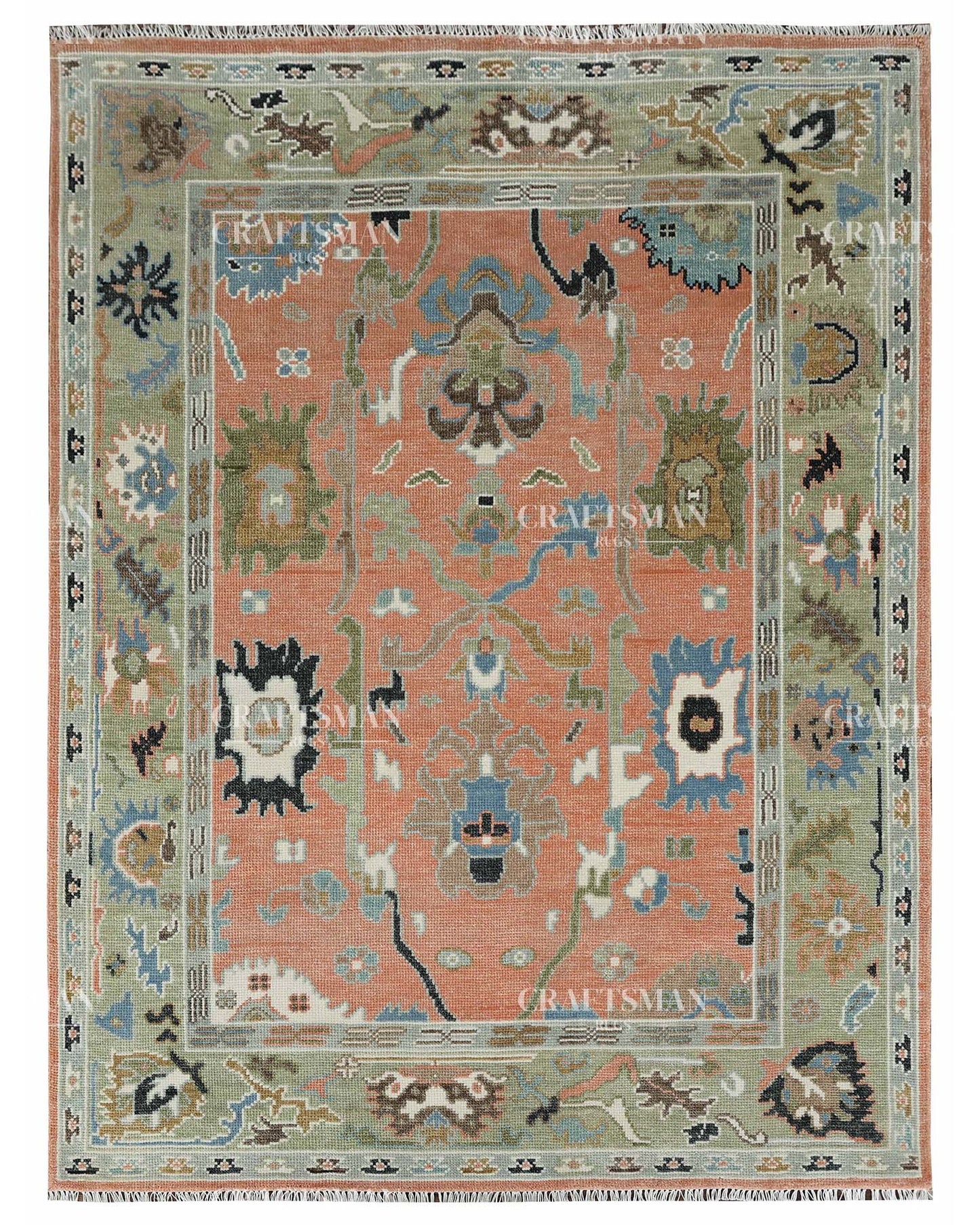 Aurelian Wool Hand-Knotted Oushak-Inspired Rug