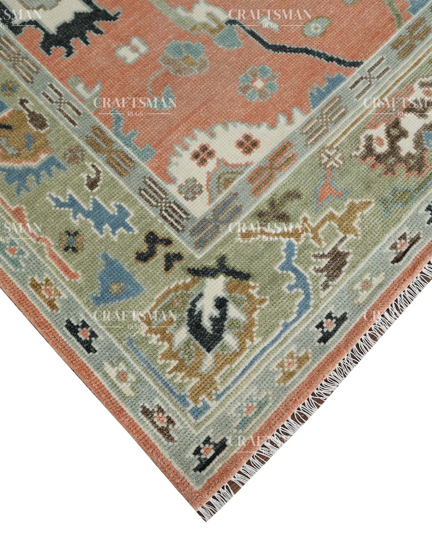 Aurelian Wool Hand-Knotted Oushak-Inspired Rug