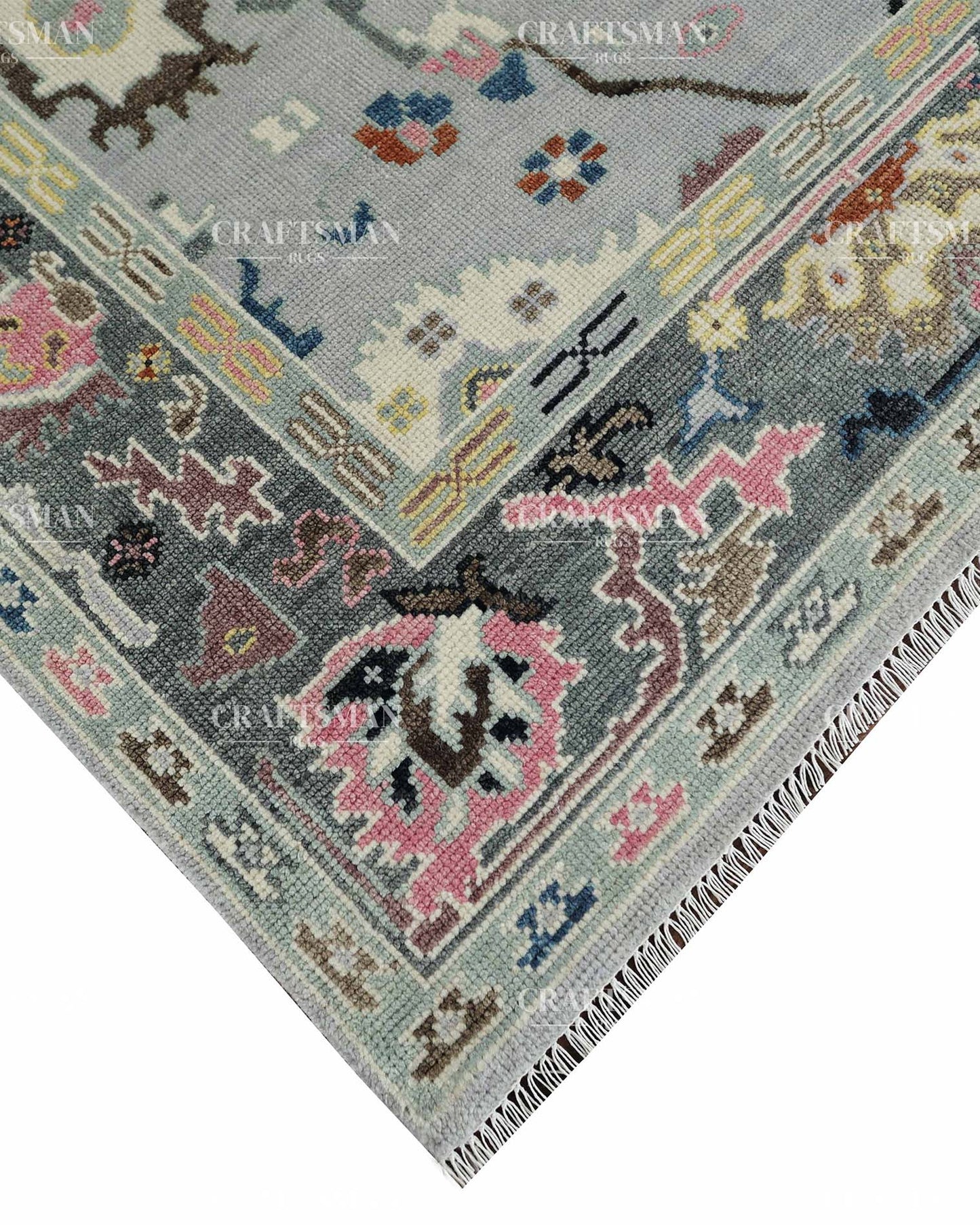 Marash Wool Hand-Knotted Oushak-Inspired Rug
