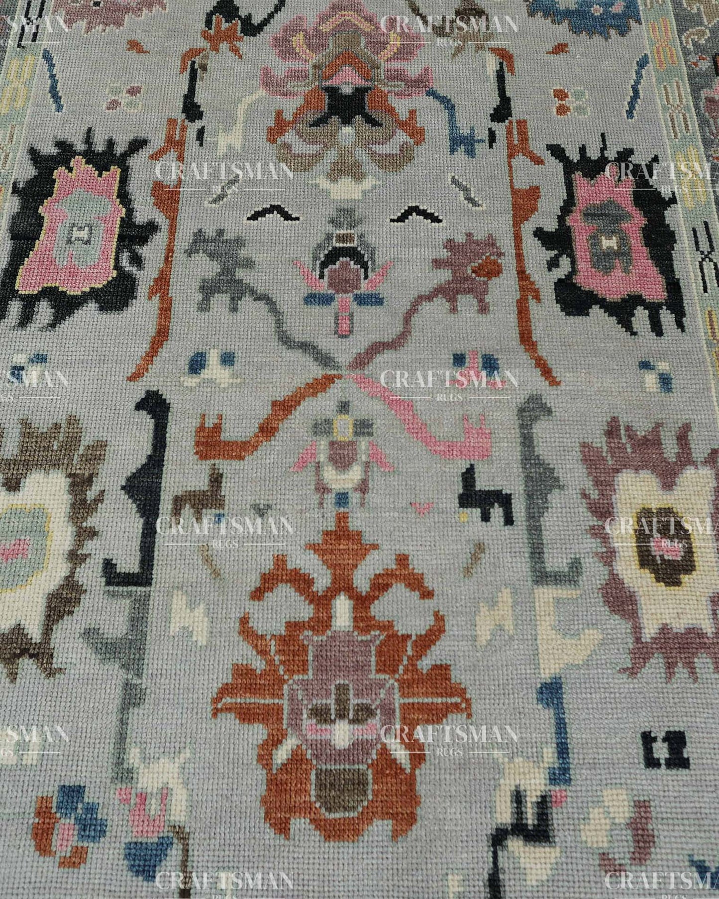 Marash Wool Hand-Knotted Oushak-Inspired Rug