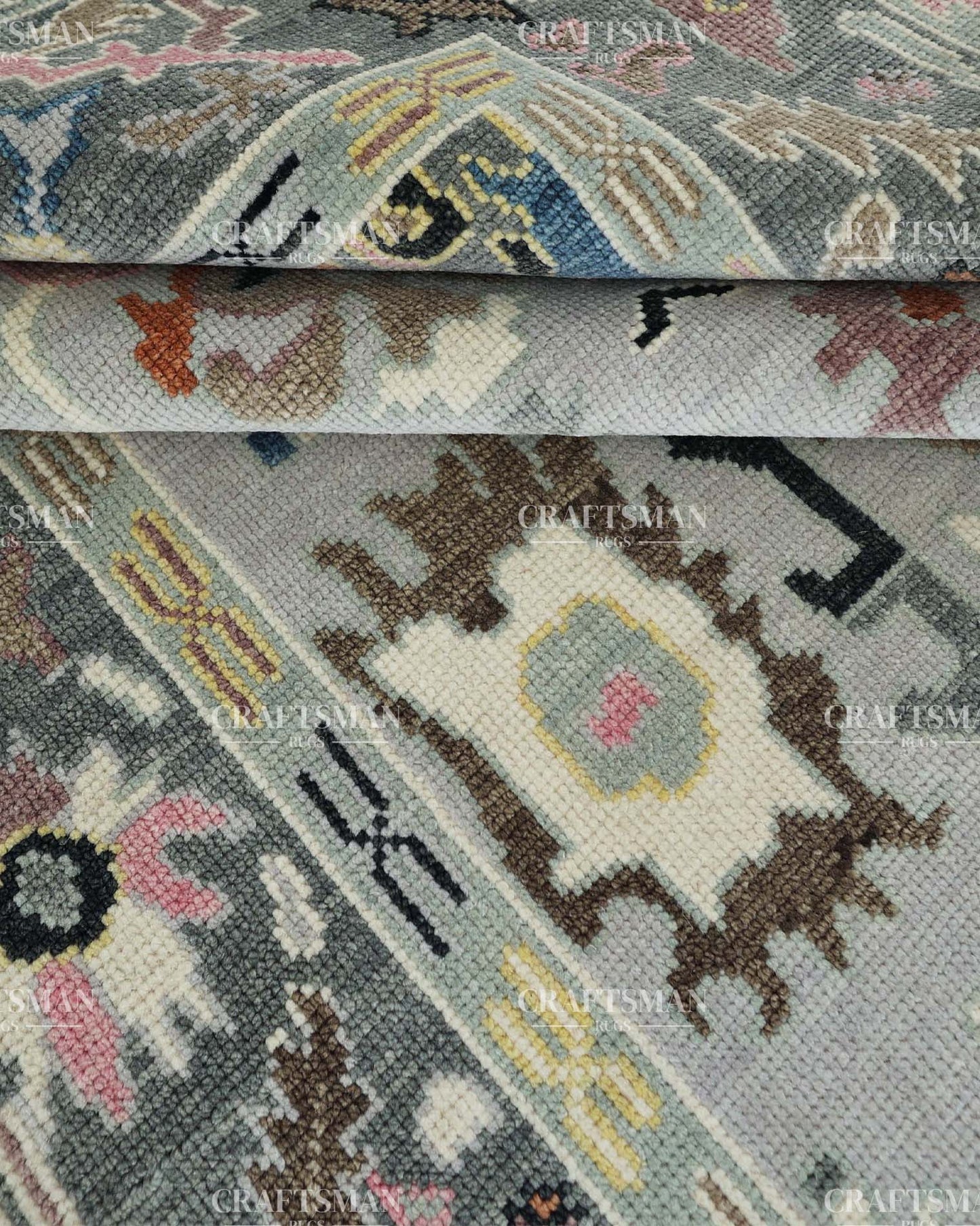 Marash Wool Hand-Knotted Oushak-Inspired Rug