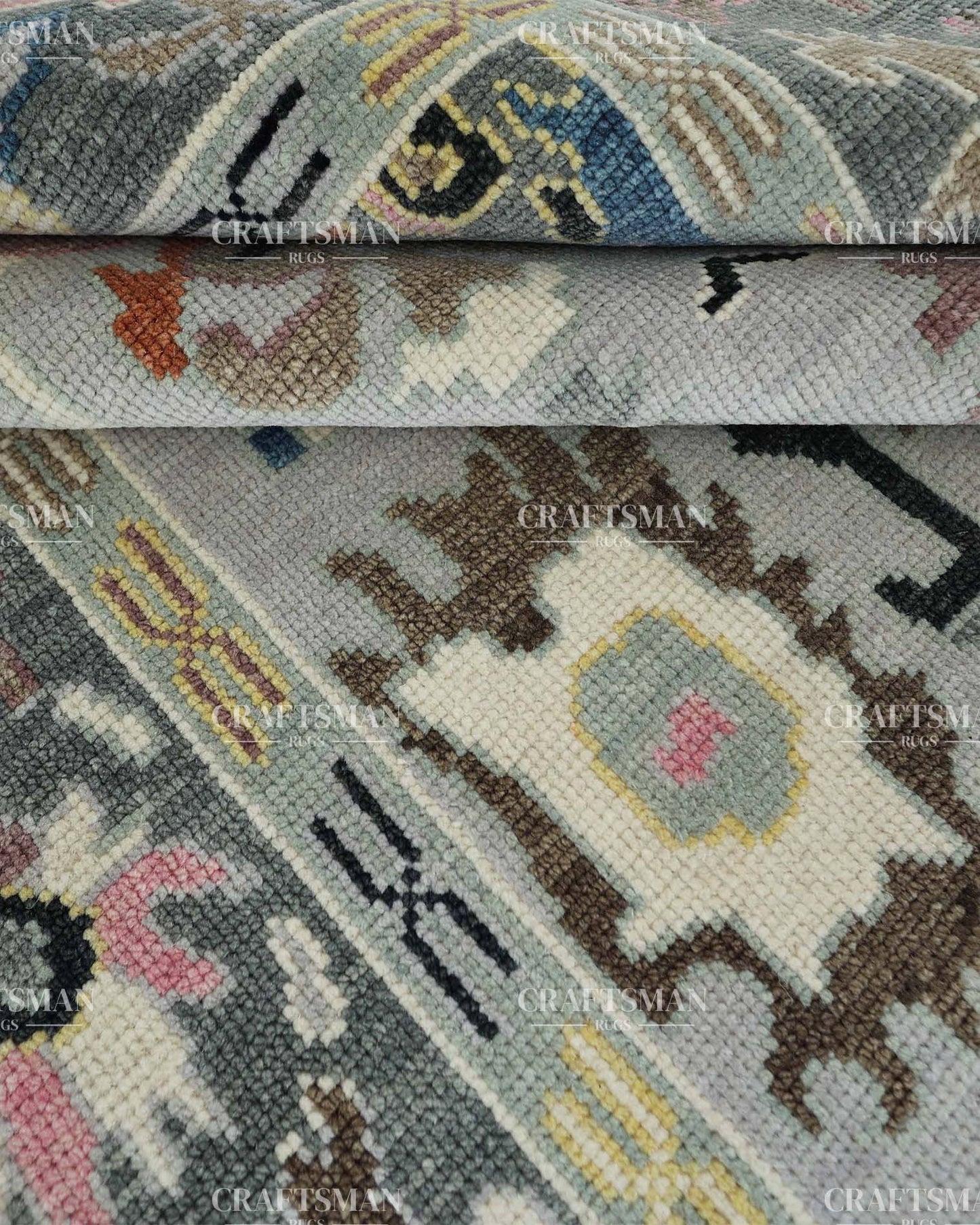 Marash Wool Hand-Knotted Oushak-Inspired Rug