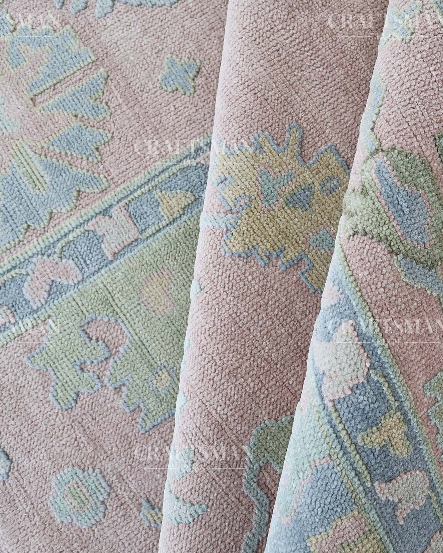 Olris Wool Hand-Knotted Oushak-Inspired Rug