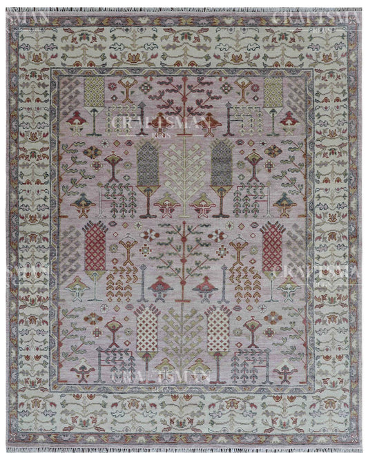 Melra Wool Hand-Knotted Oushak-Inspired Rug