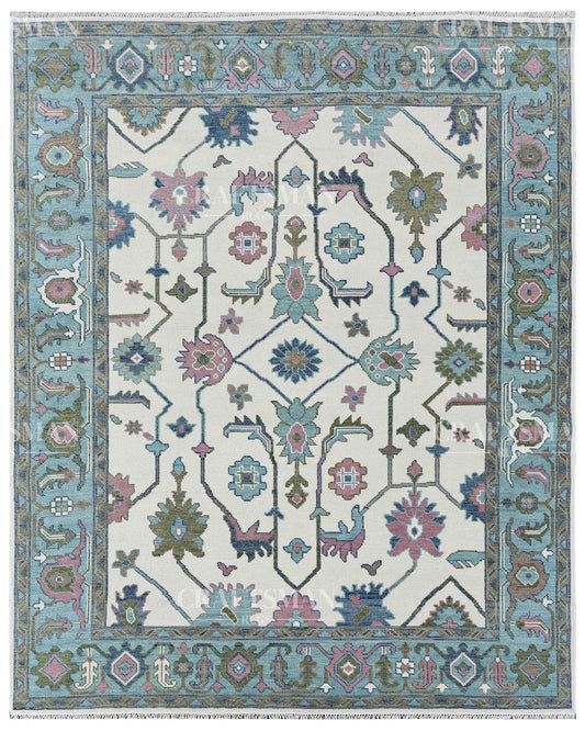 Jorin Wool Hand-Knotted Oushak-Inspired Rug