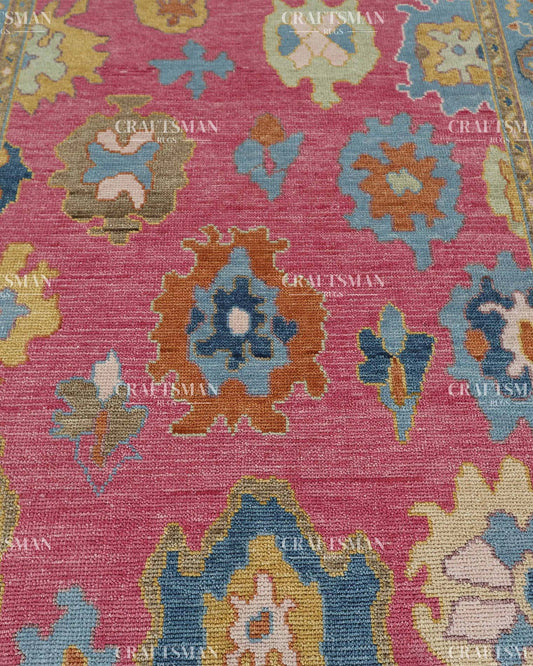 Aridra Wool Hand-Knotted Oushak-Inspired Rug