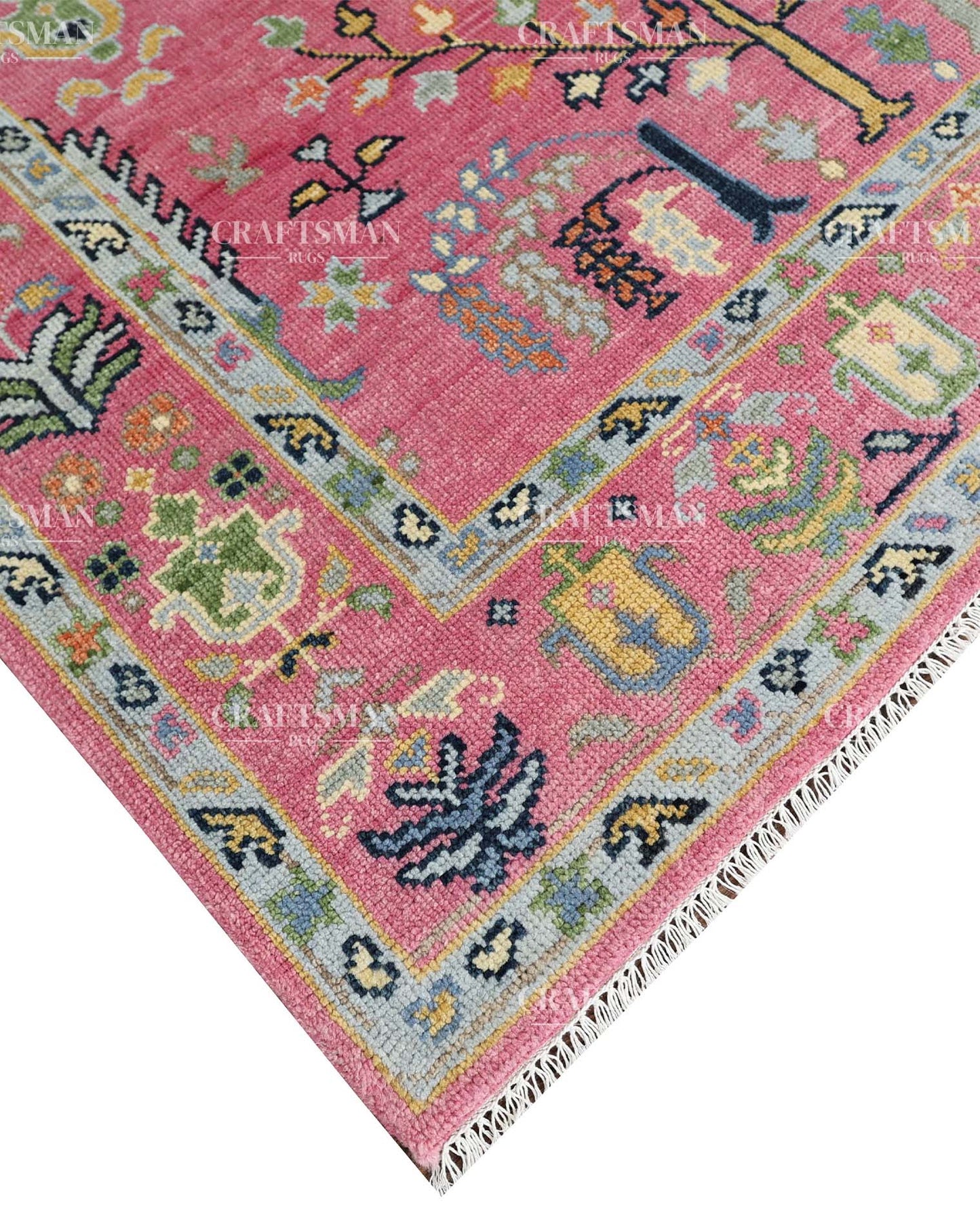 Floran Wool Hand-Knotted Oushak-Inspired Rug