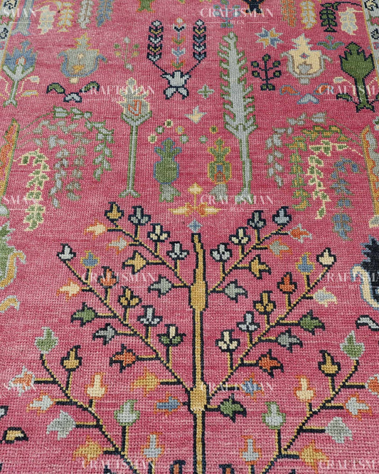 Floran Wool Hand-Knotted Oushak-Inspired Rug