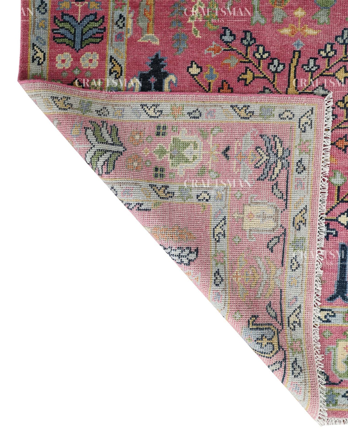 Floran Wool Hand-Knotted Oushak-Inspired Rug
