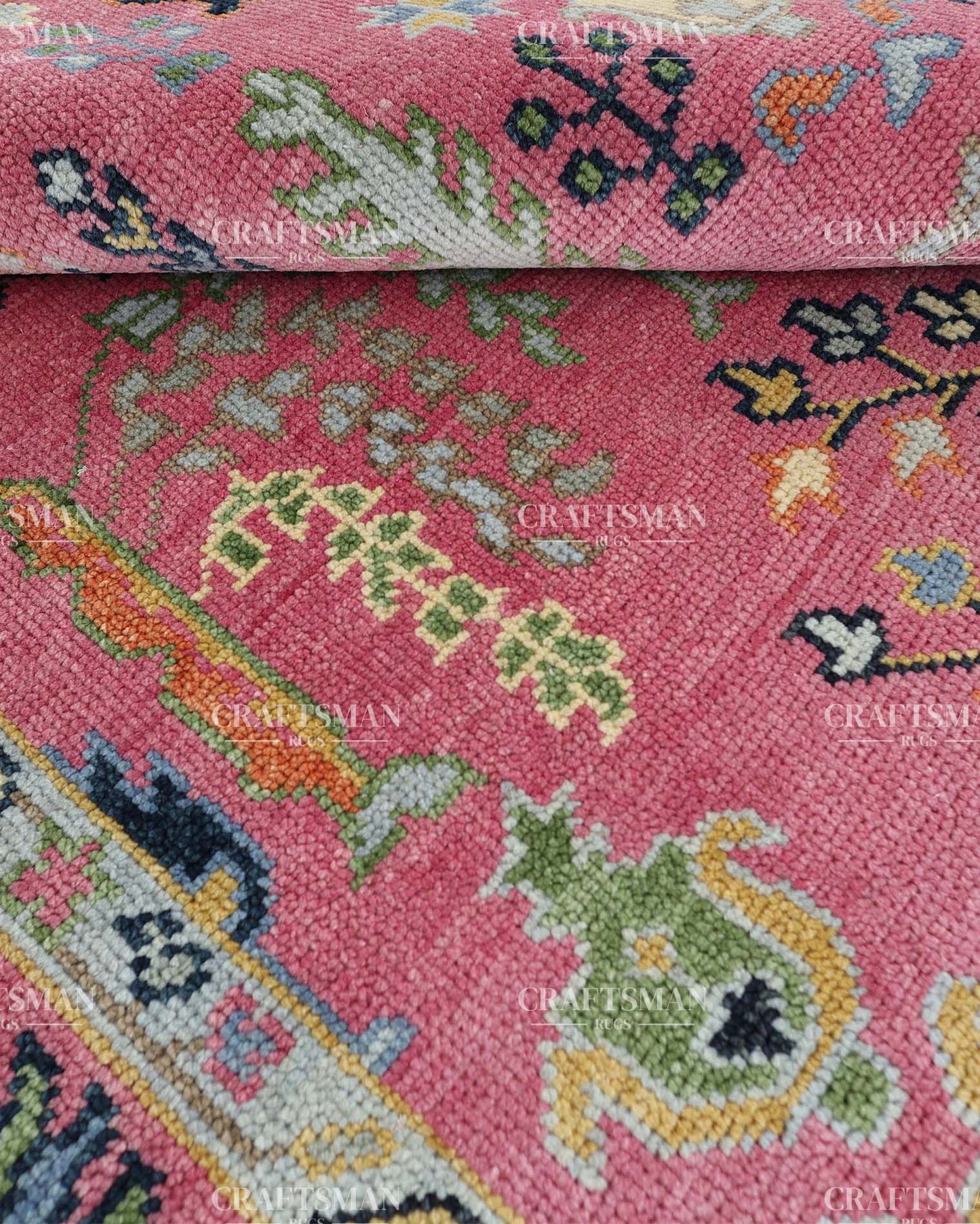 Floran Wool Hand-Knotted Oushak-Inspired Rug
