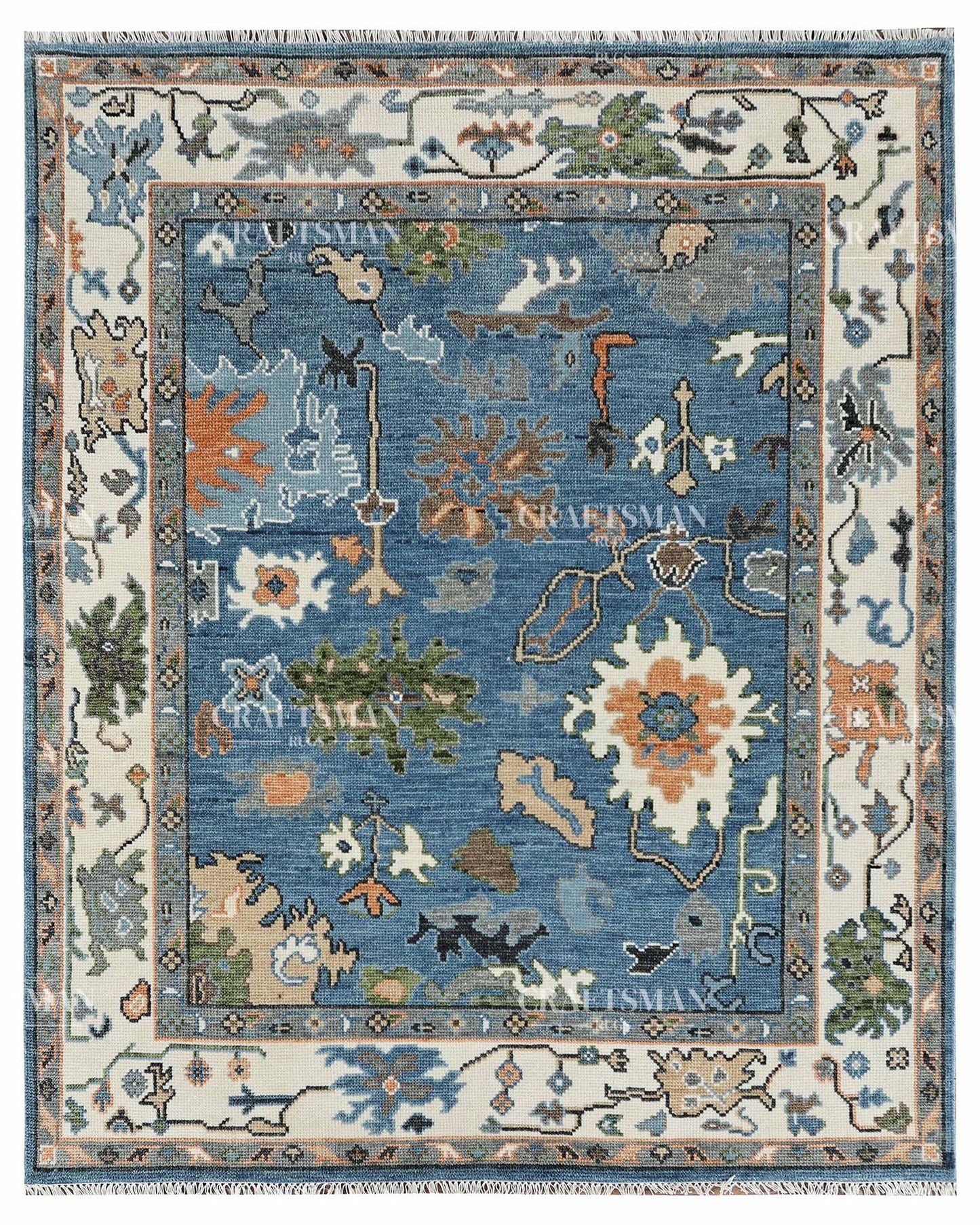 Serenza Wool Hand-Knotted Oushak-Inspired Rug