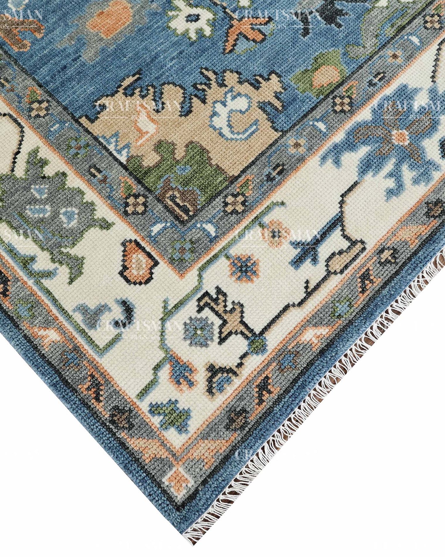 Serenza Wool Hand-Knotted Oushak-Inspired Rug