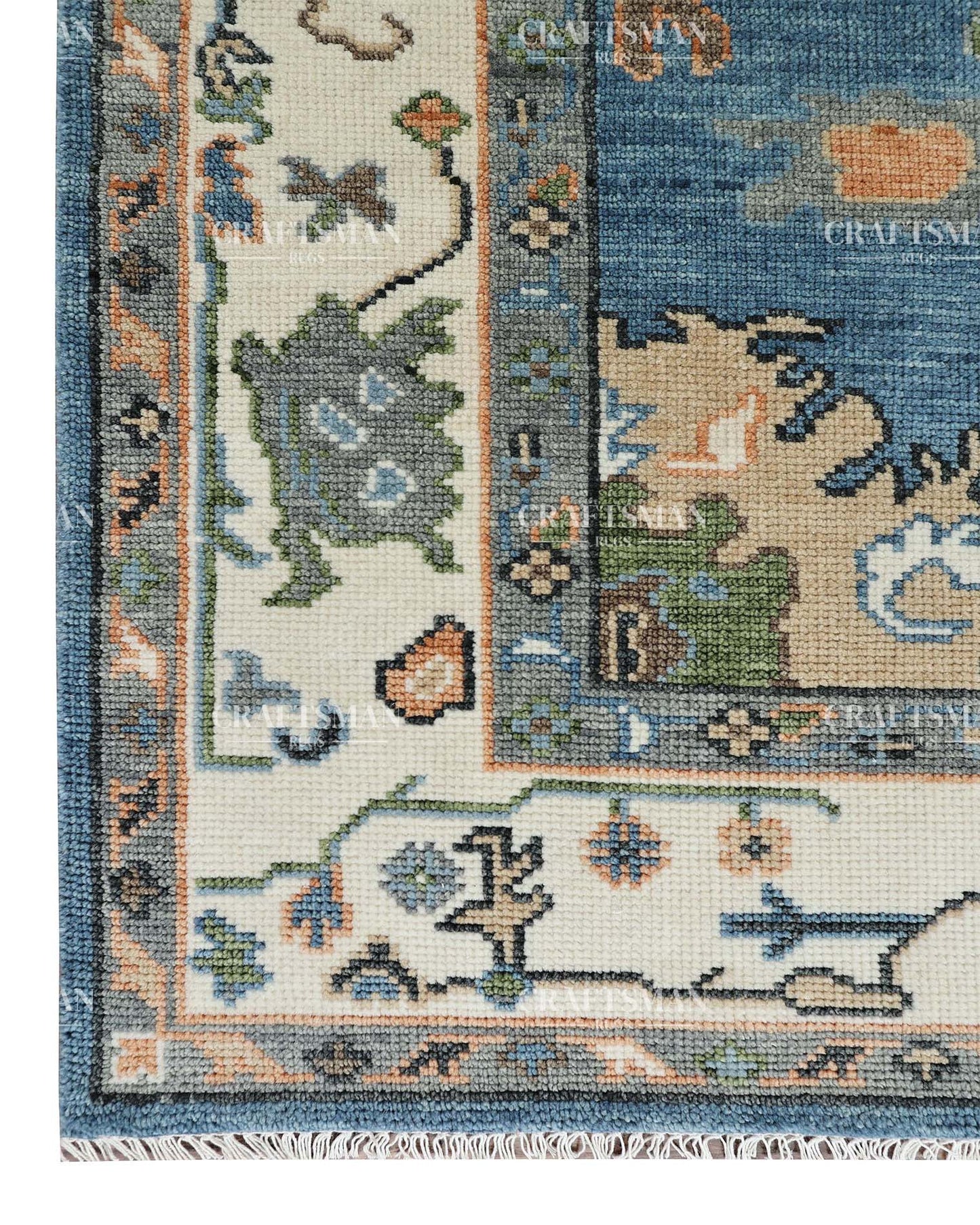 Serenza Wool Hand-Knotted Oushak-Inspired Rug