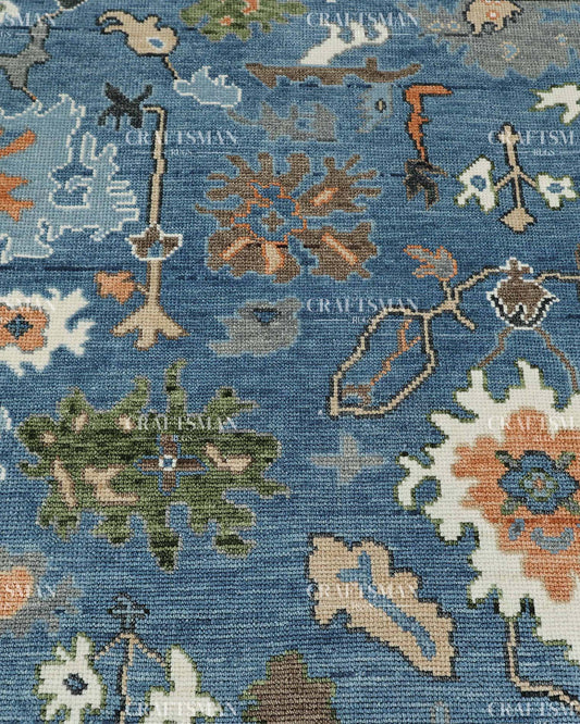 Serenza Wool Hand-Knotted Oushak-Inspired Rug