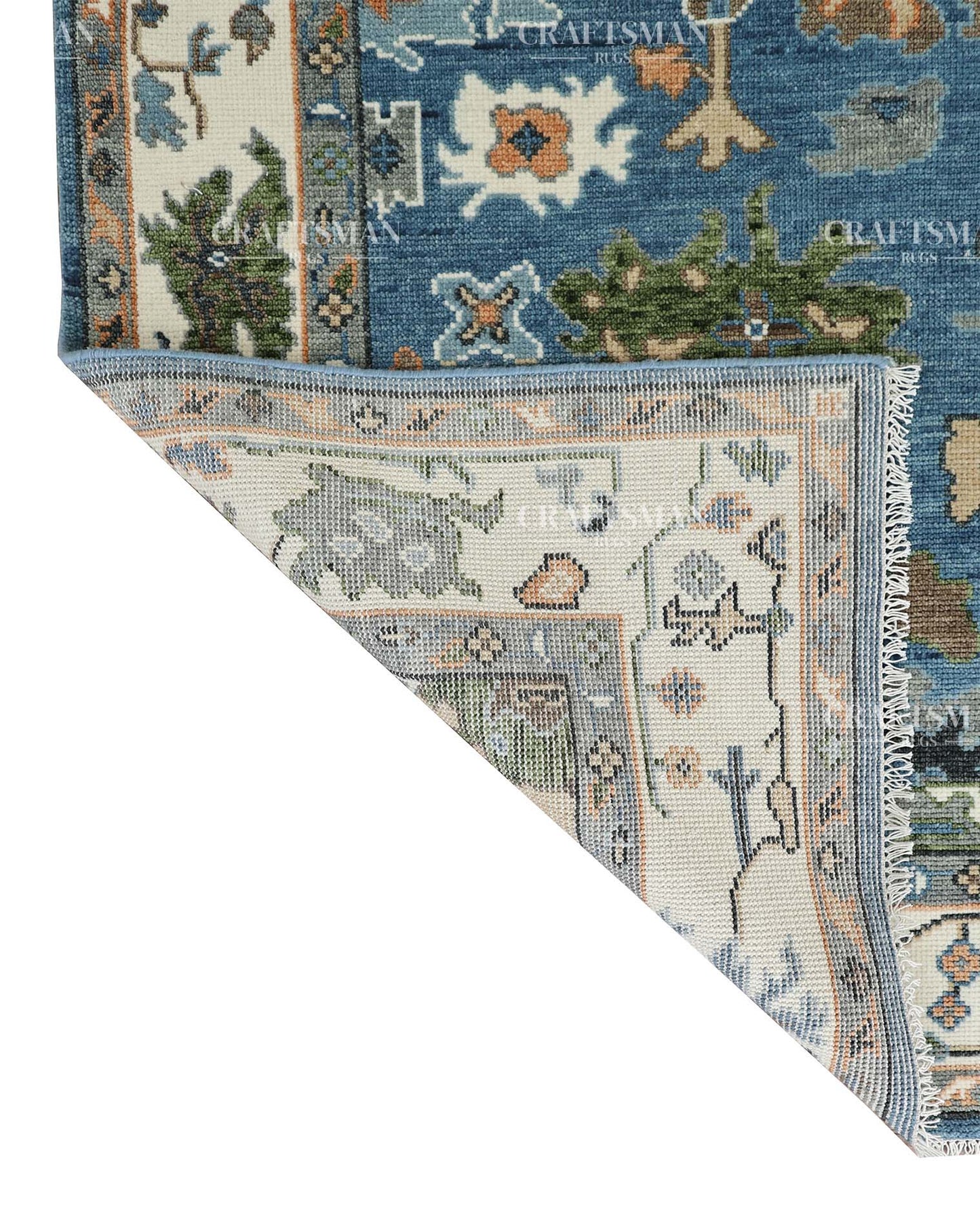 Serenza Wool Hand-Knotted Oushak-Inspired Rug