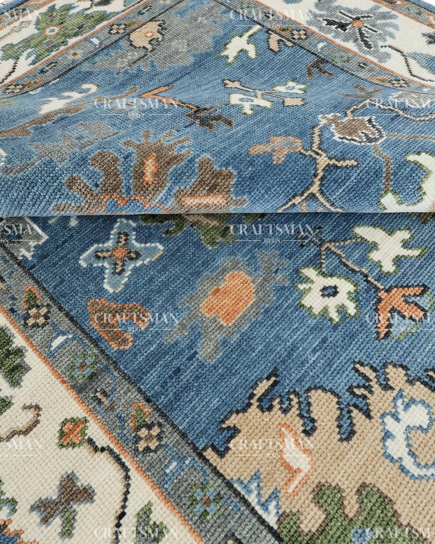 Serenza Wool Hand-Knotted Oushak-Inspired Rug