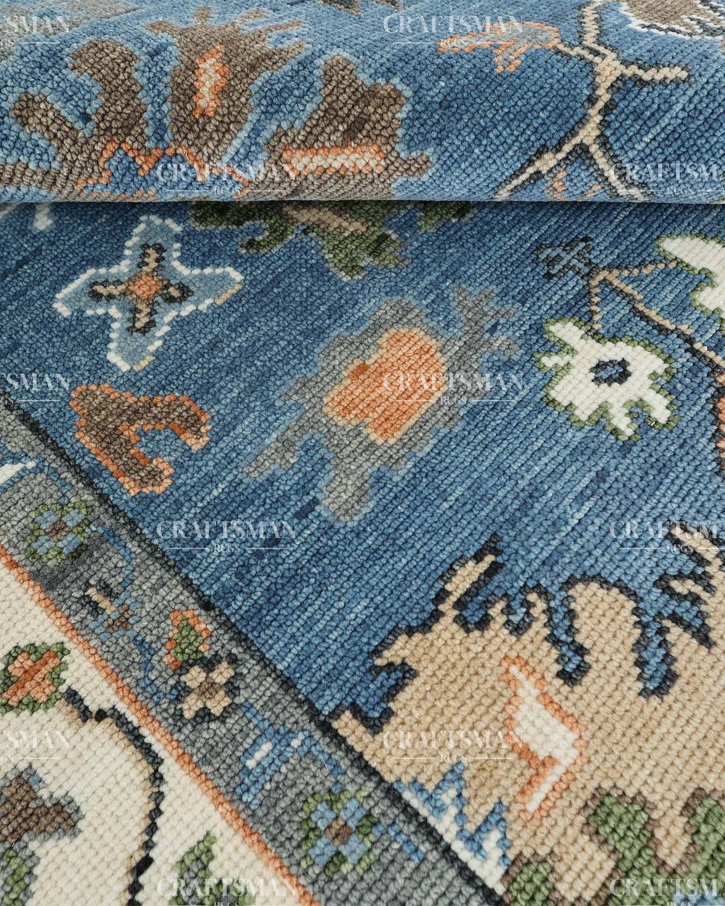 Serenza Wool Hand-Knotted Oushak-Inspired Rug
