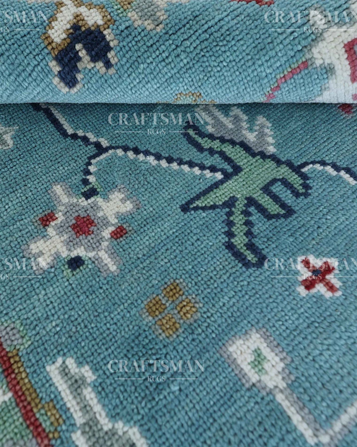 Farris Wool Hand-Knotted Oushak-Inspired Rug