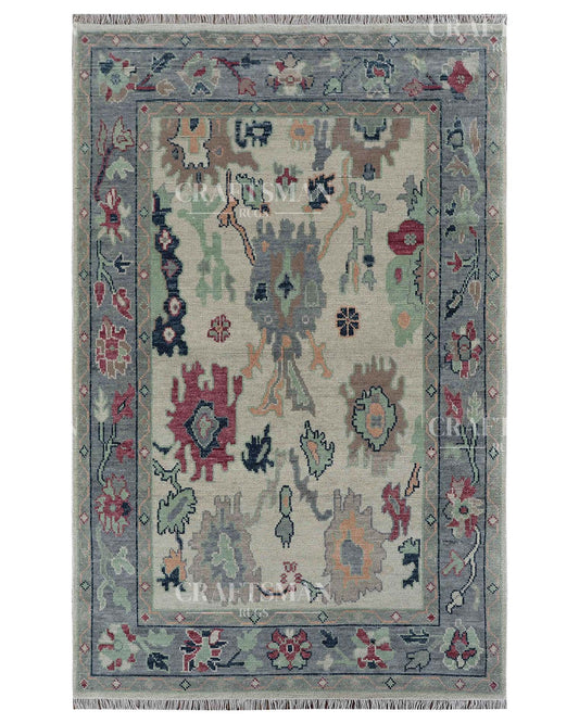 Alvric Wool Hand-Knotted Oushak-Inspired Rug