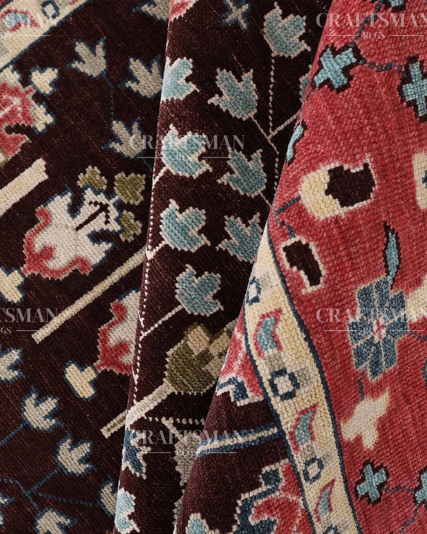 Dorvis Wool Hand-Knotted Oushak-Inspired Rug